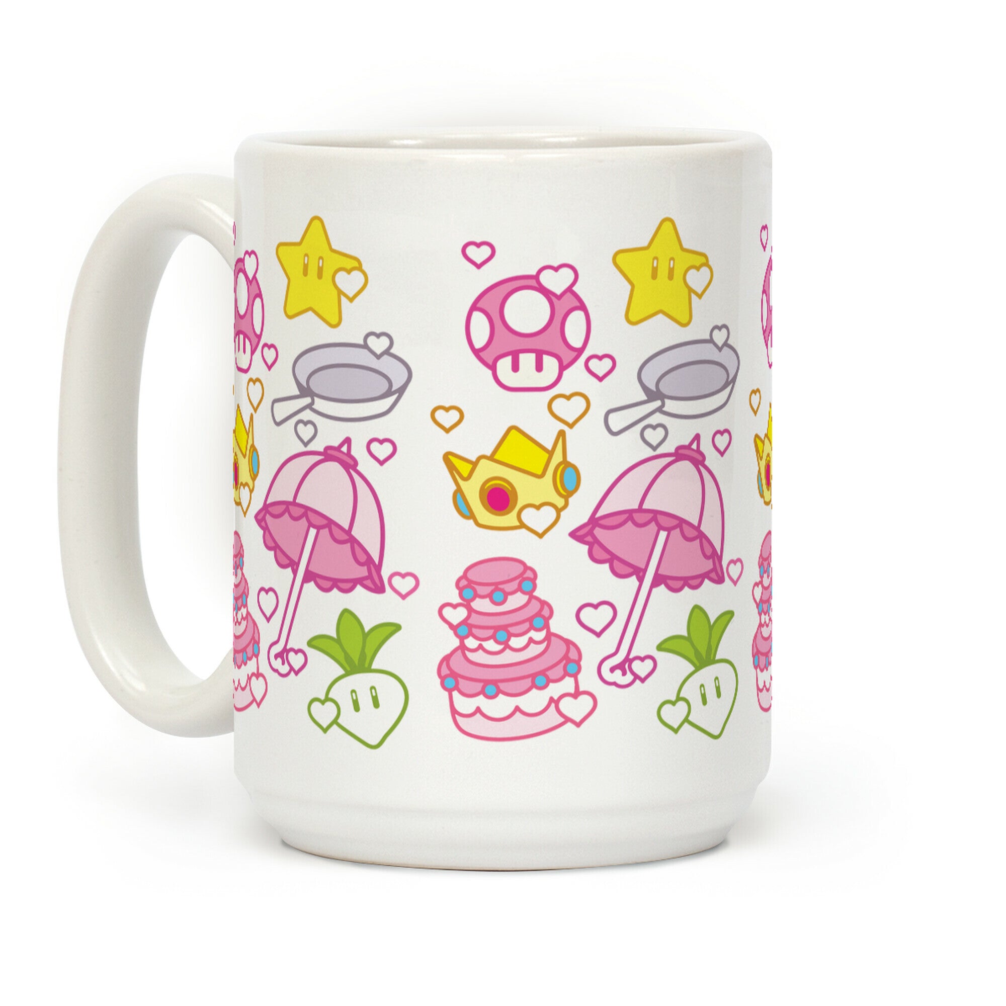 Peach Inventory Items Pattern Coffee Mug