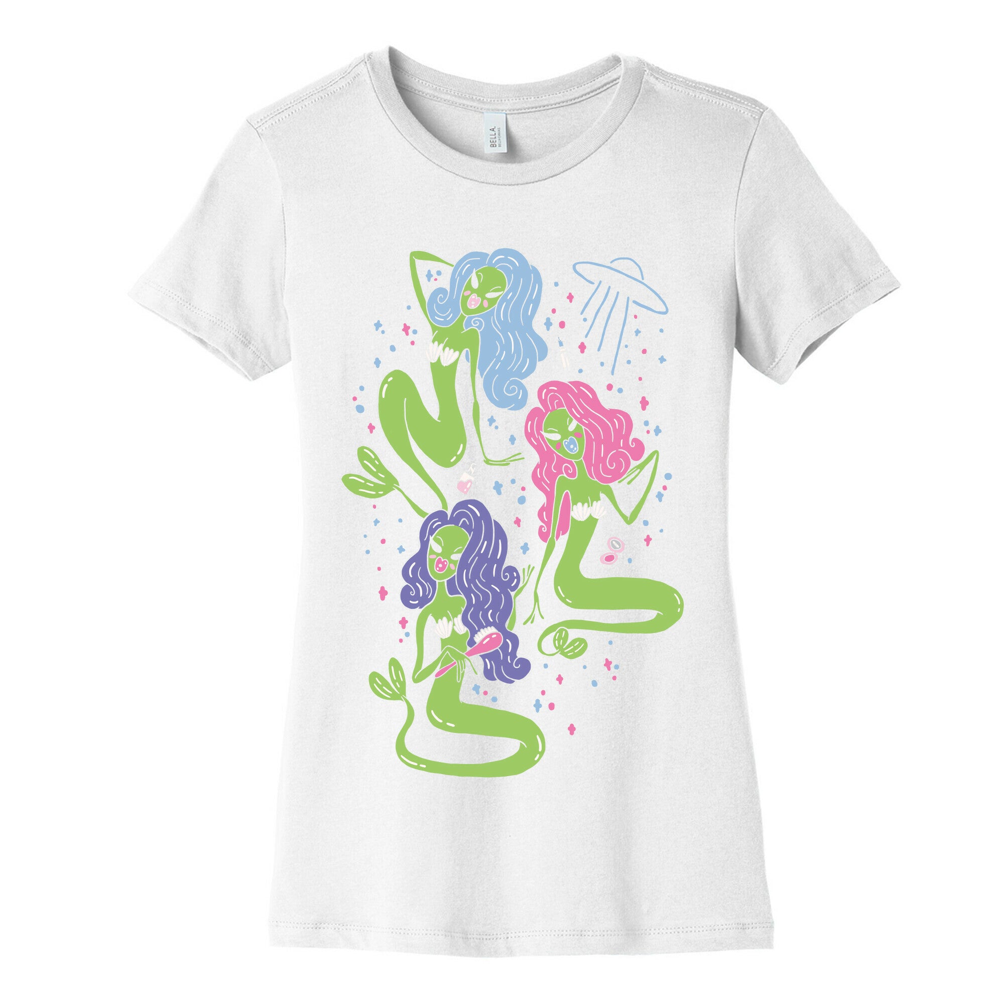 Mermaid Martians Women's Cotton Tee