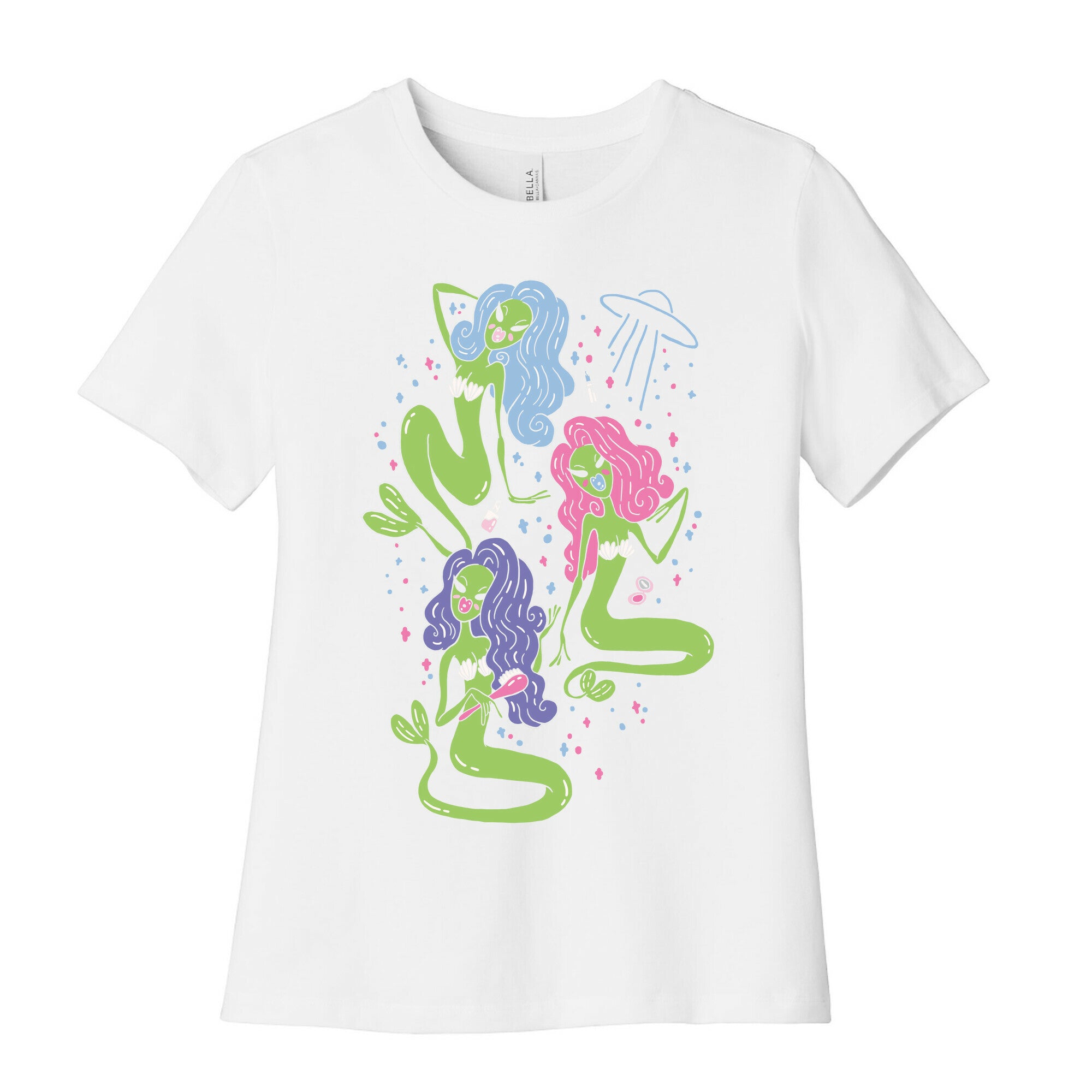 Mermaid Martians Women's Cotton Tee