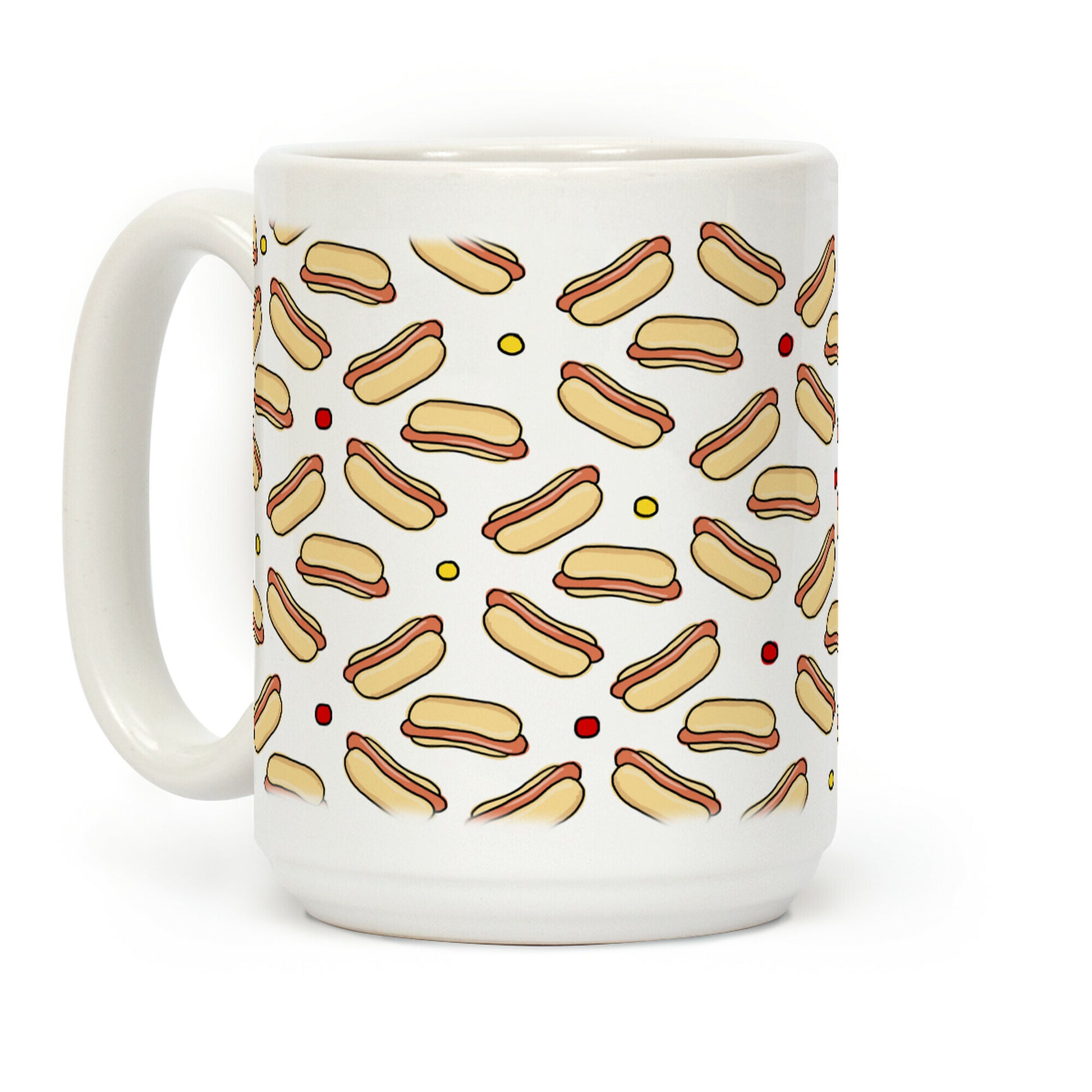 Hot Dog Pattern Coffee Mug