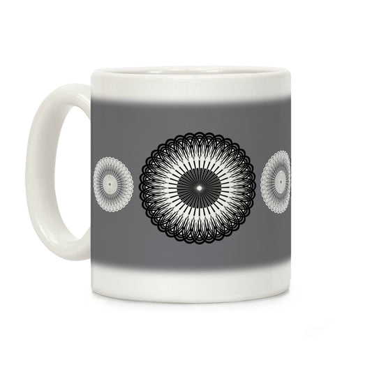 Black and White Flower Mandala Coffee Mug