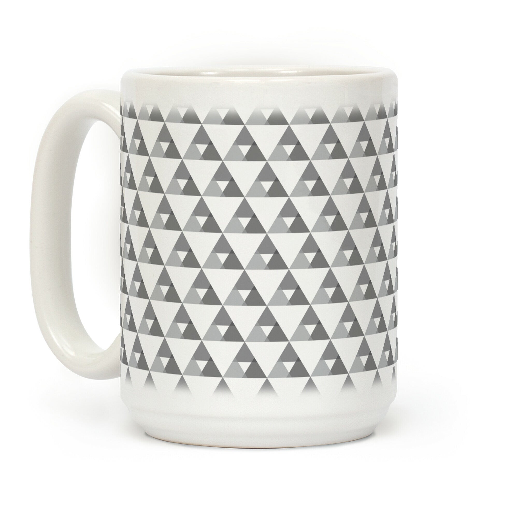 Gray Triangles Pattern Coffee Mug