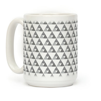 Gray Triangles Pattern Coffee Mug