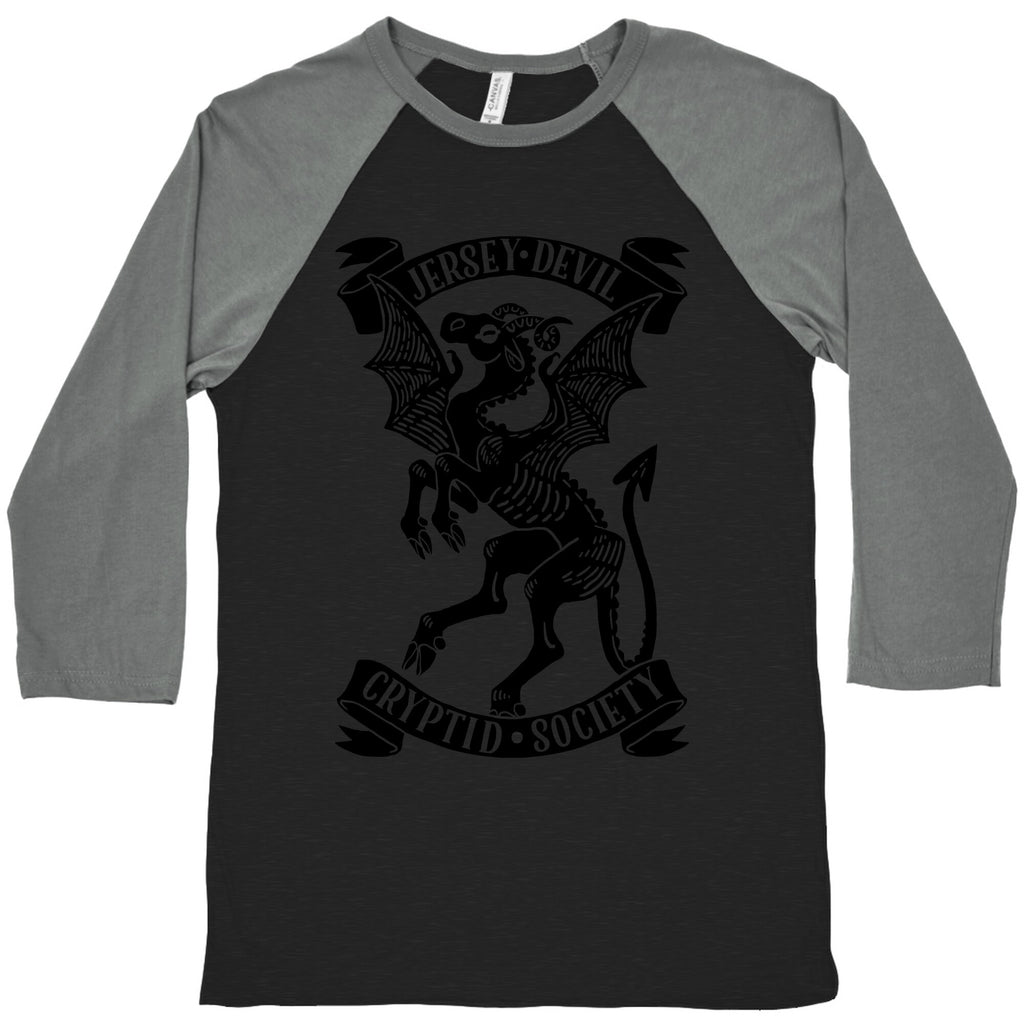Jersey Devil Cryptid Society Baseball Tee
