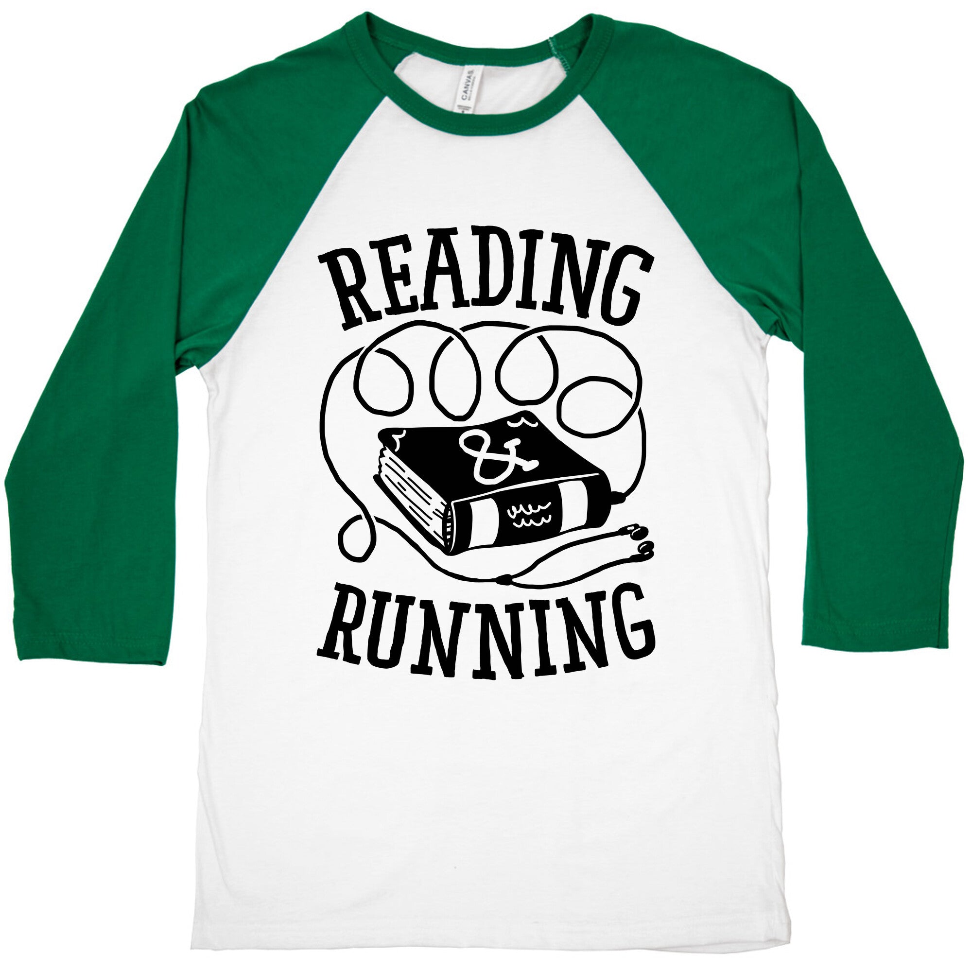 Reading & Running Baseball Tee