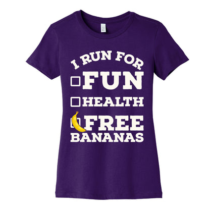 I Run For Free Bananas Women's Cotton Tee