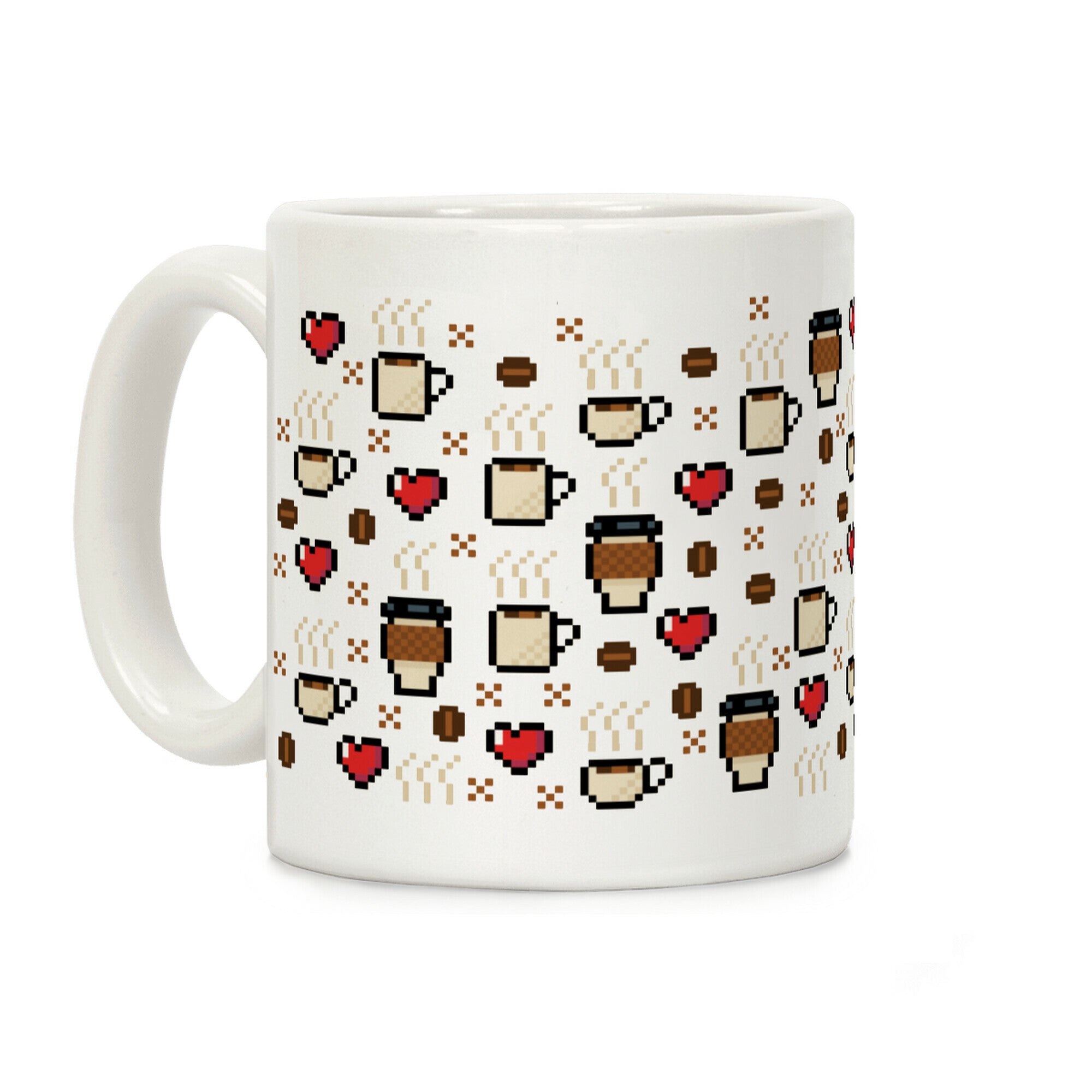 Coffee Pixel Art Pattern Coffee Mug