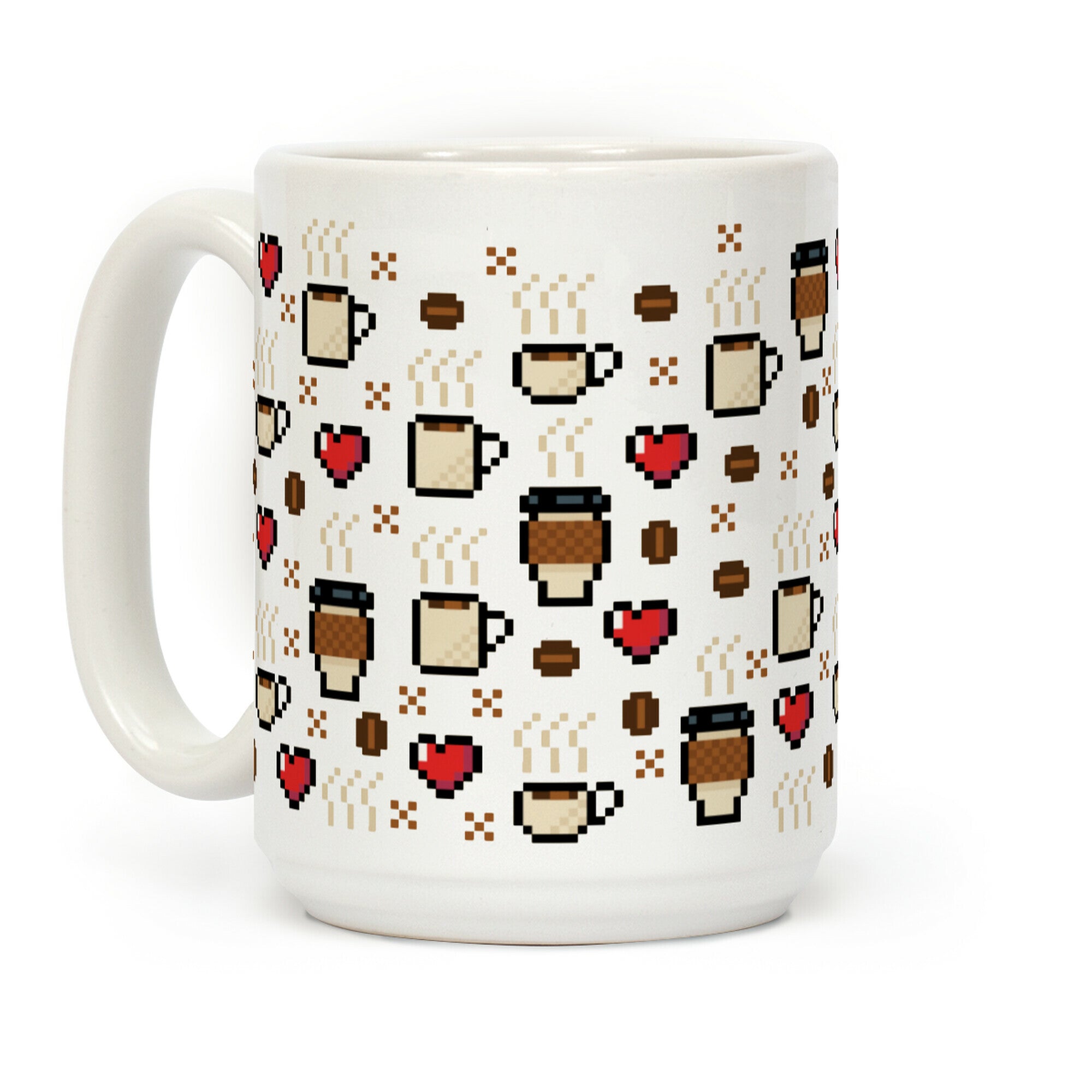 Coffee Pixel Art Pattern Coffee Mug