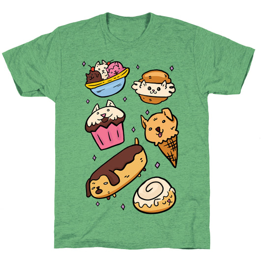Kawaii Food Dogs Unisex Triblend Tee