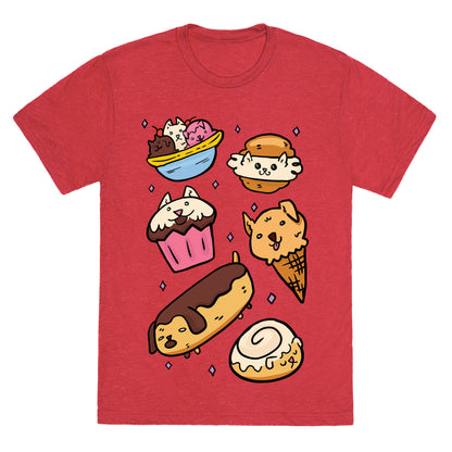 Kawaii Food Dogs Unisex Triblend Tee