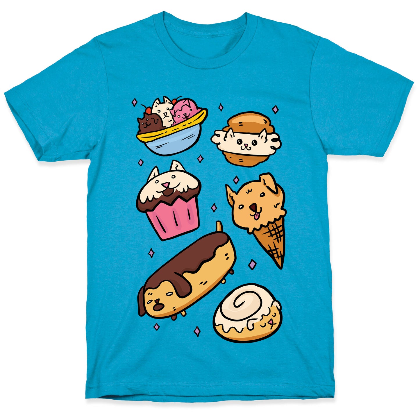 Kawaii Food Dogs Unisex Triblend Tee