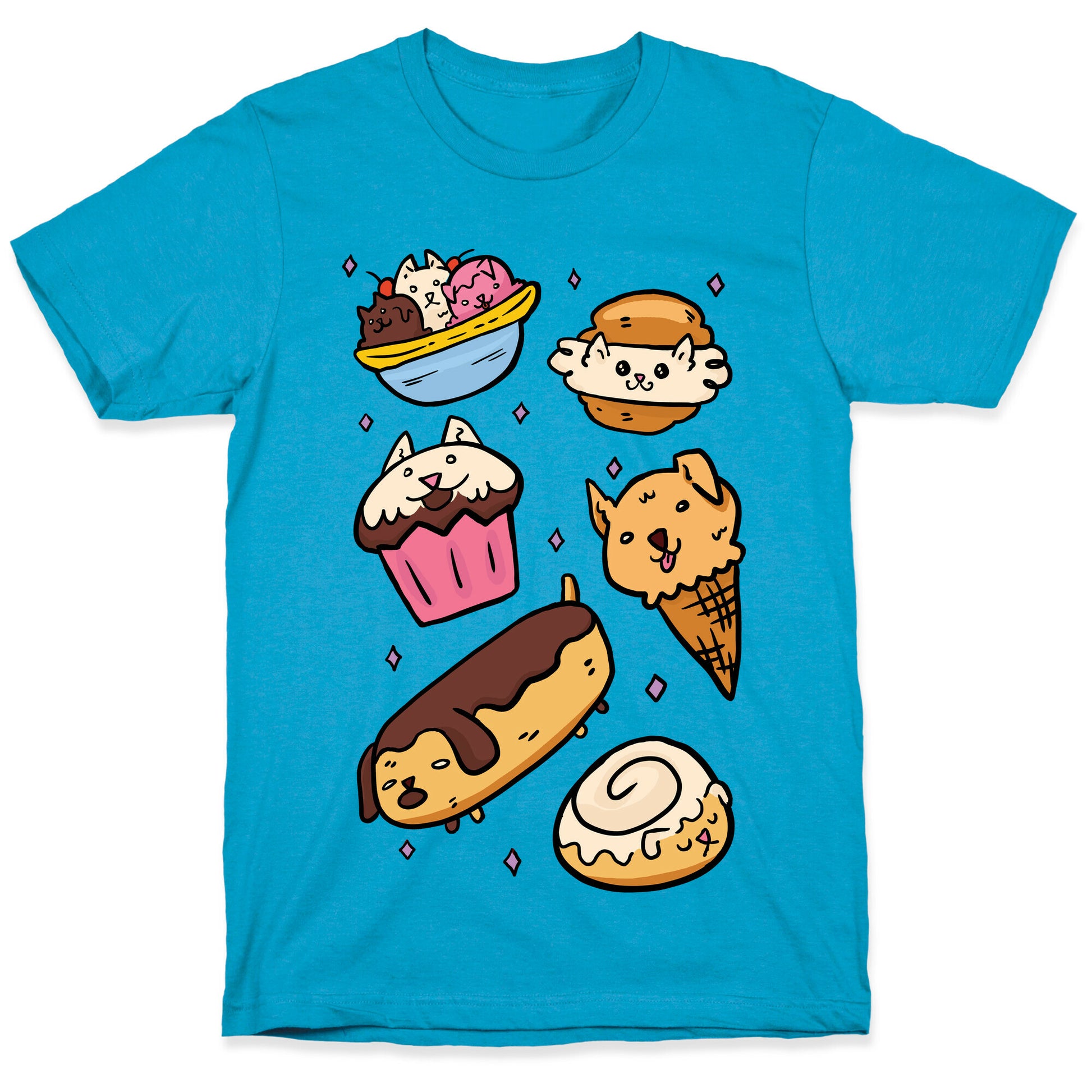 Kawaii Food Dogs Unisex Triblend Tee