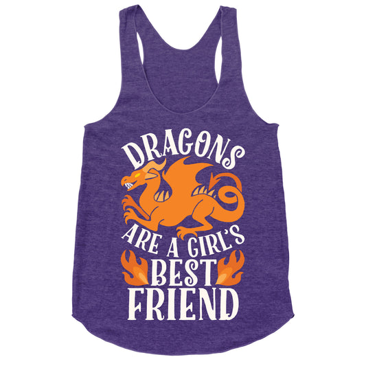 Dragons Are A Girl's Best Friend Racerback Tank