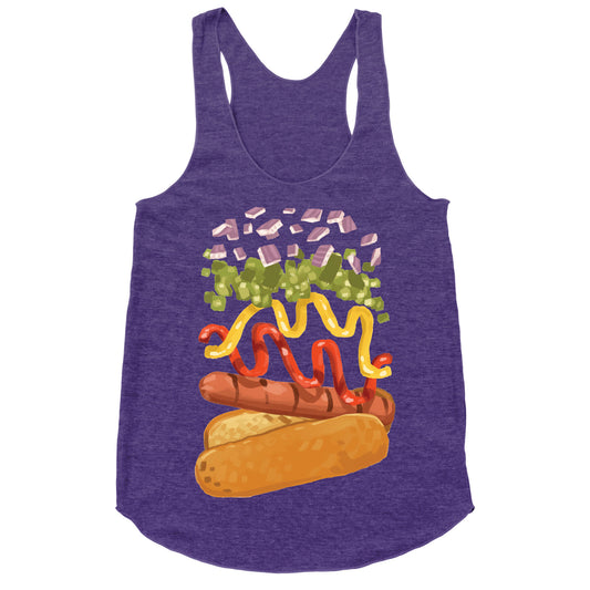 Anatomy Of A Hot Dog Racerback Tank