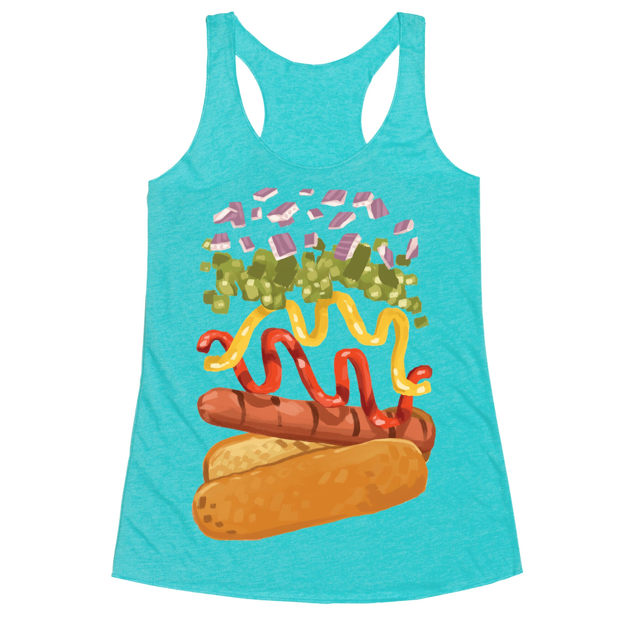 Anatomy Of A Hot Dog Racerback Tank