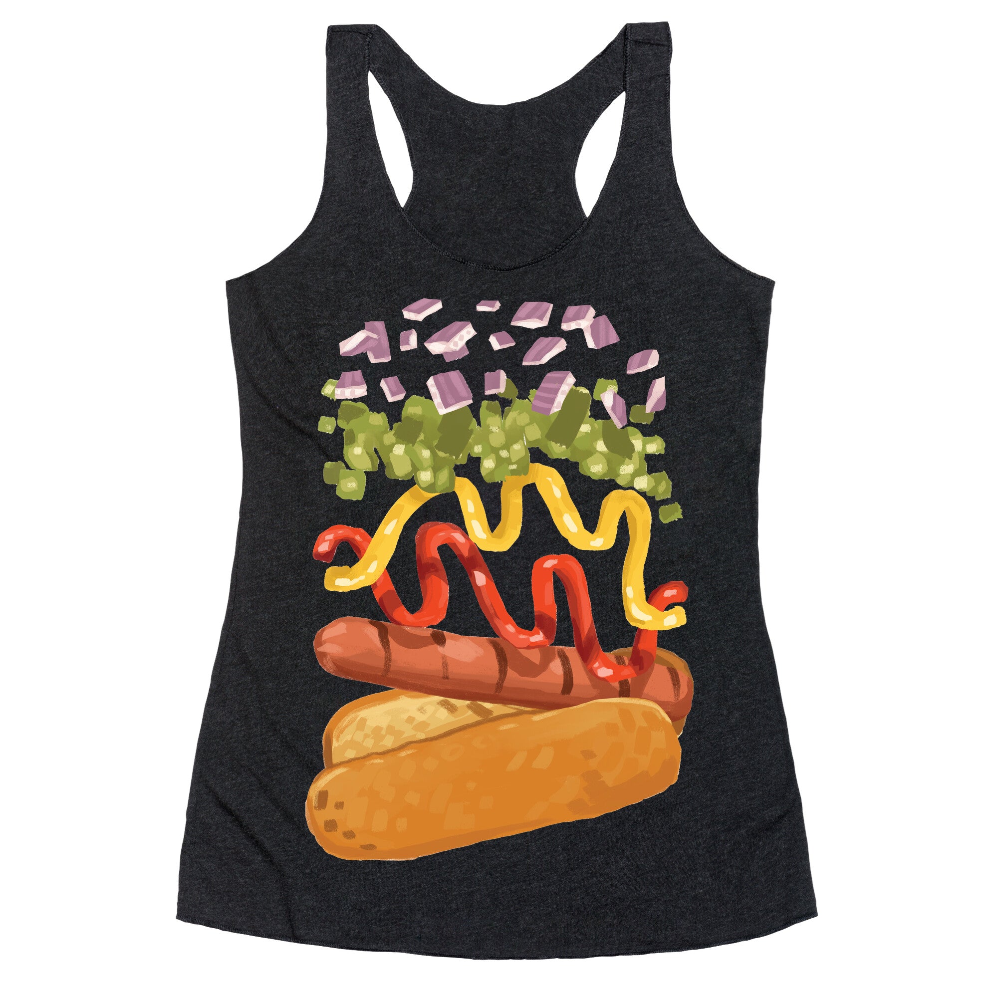 Anatomy Of A Hot Dog Racerback Tank