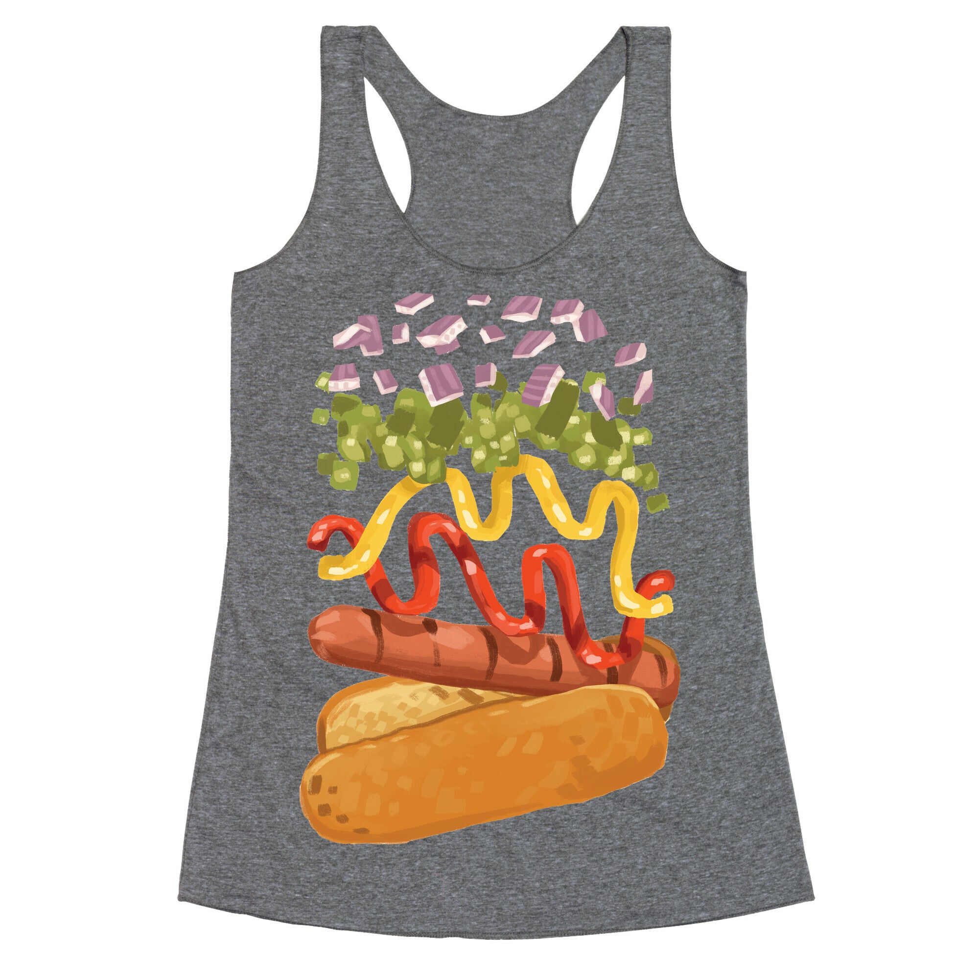 Anatomy Of A Hot Dog Racerback Tank