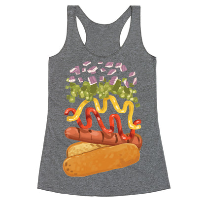 Anatomy Of A Hot Dog Racerback Tank