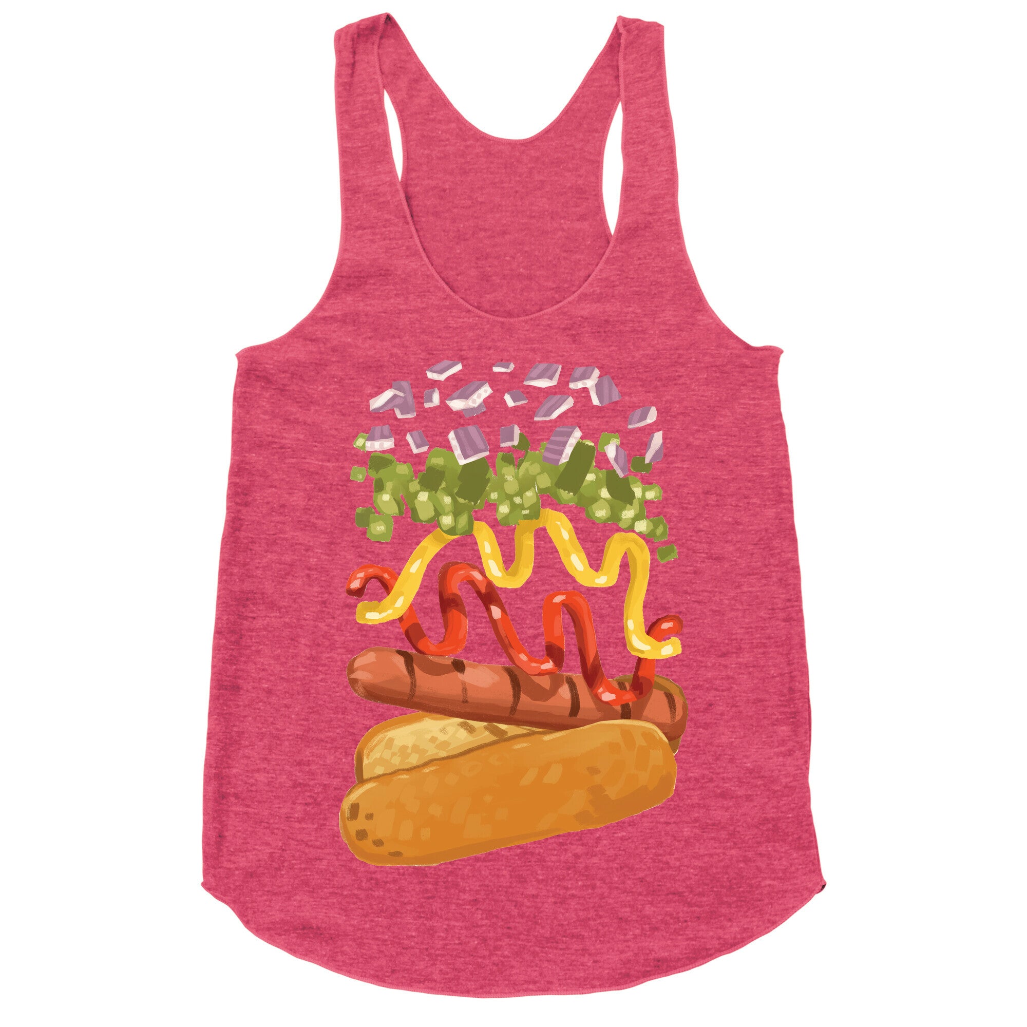 Anatomy Of A Hot Dog Racerback Tank