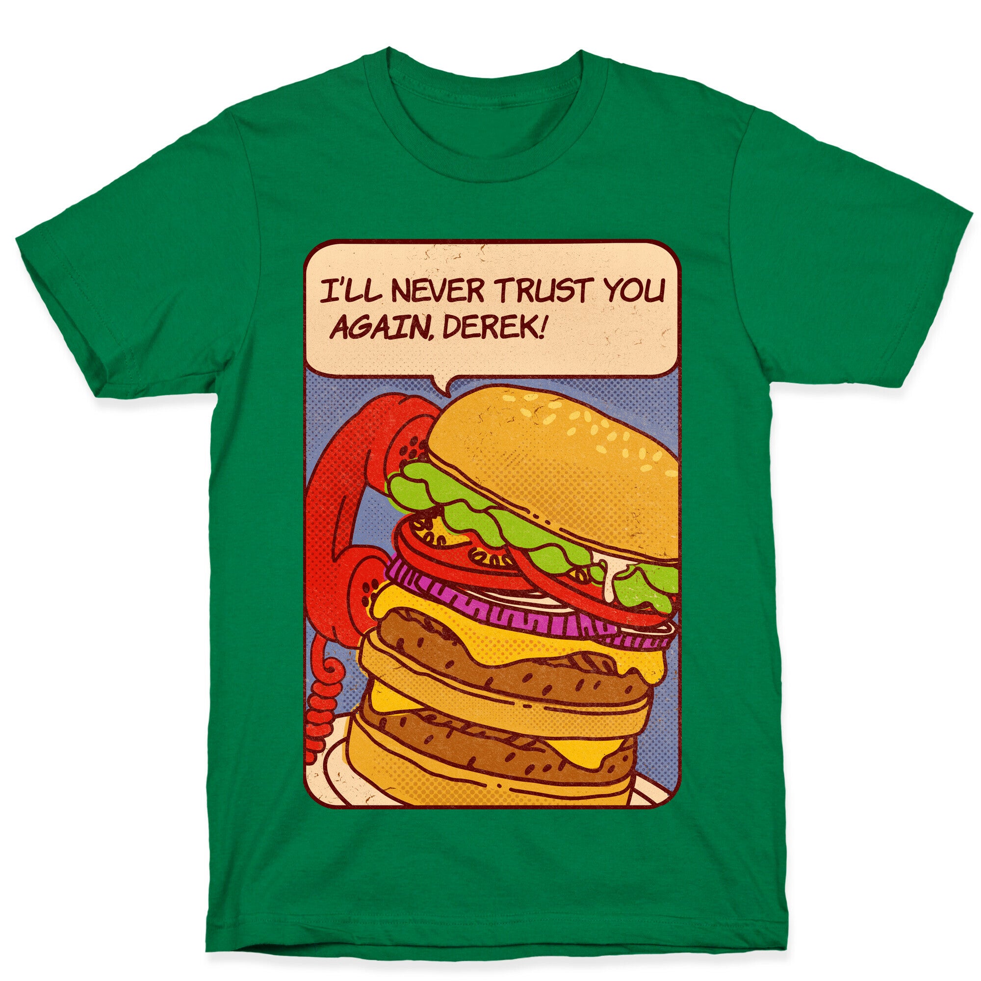 Burger Pop Art Comic Panel T-Shirt