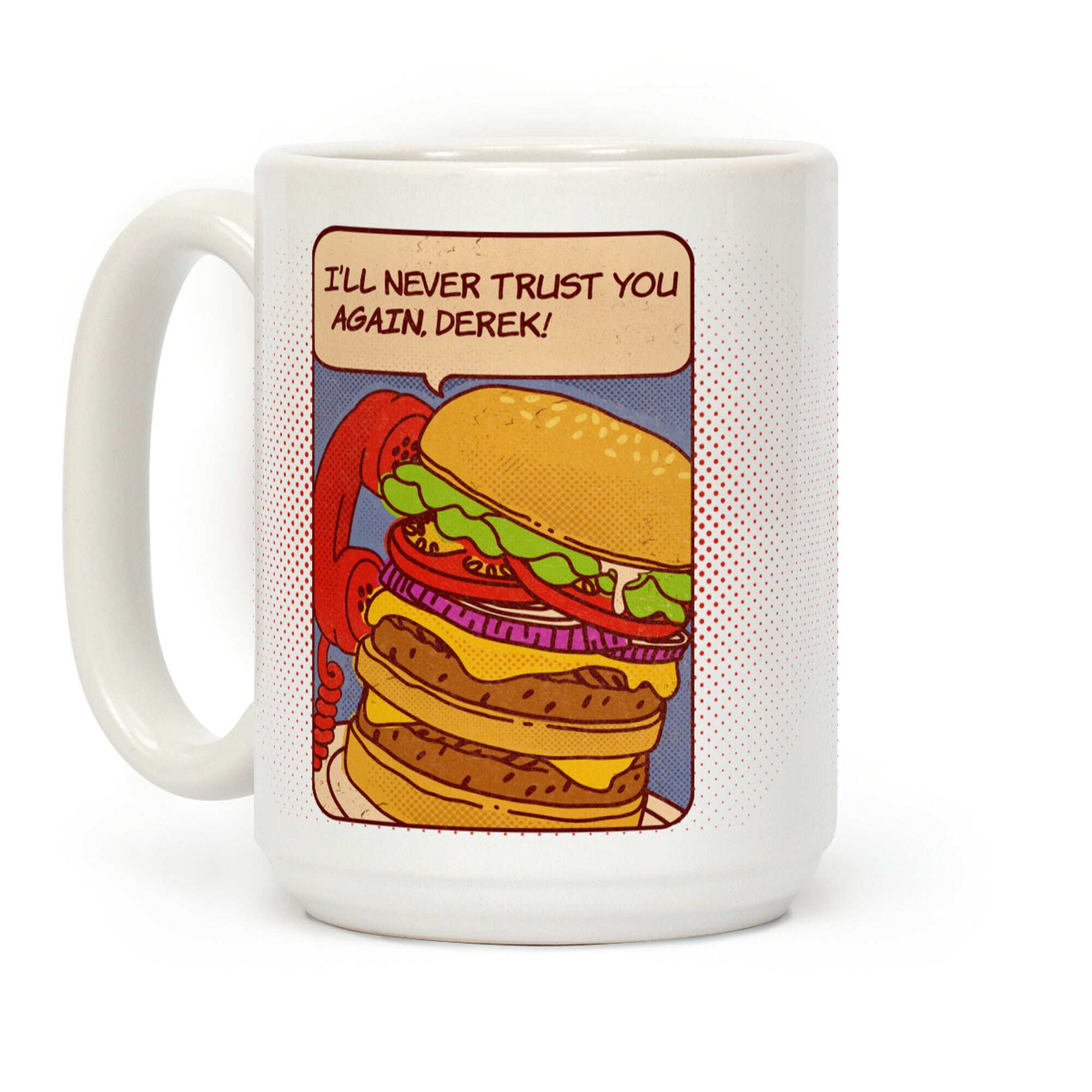 Burger Pop Art Comic Panel Coffee Mug
