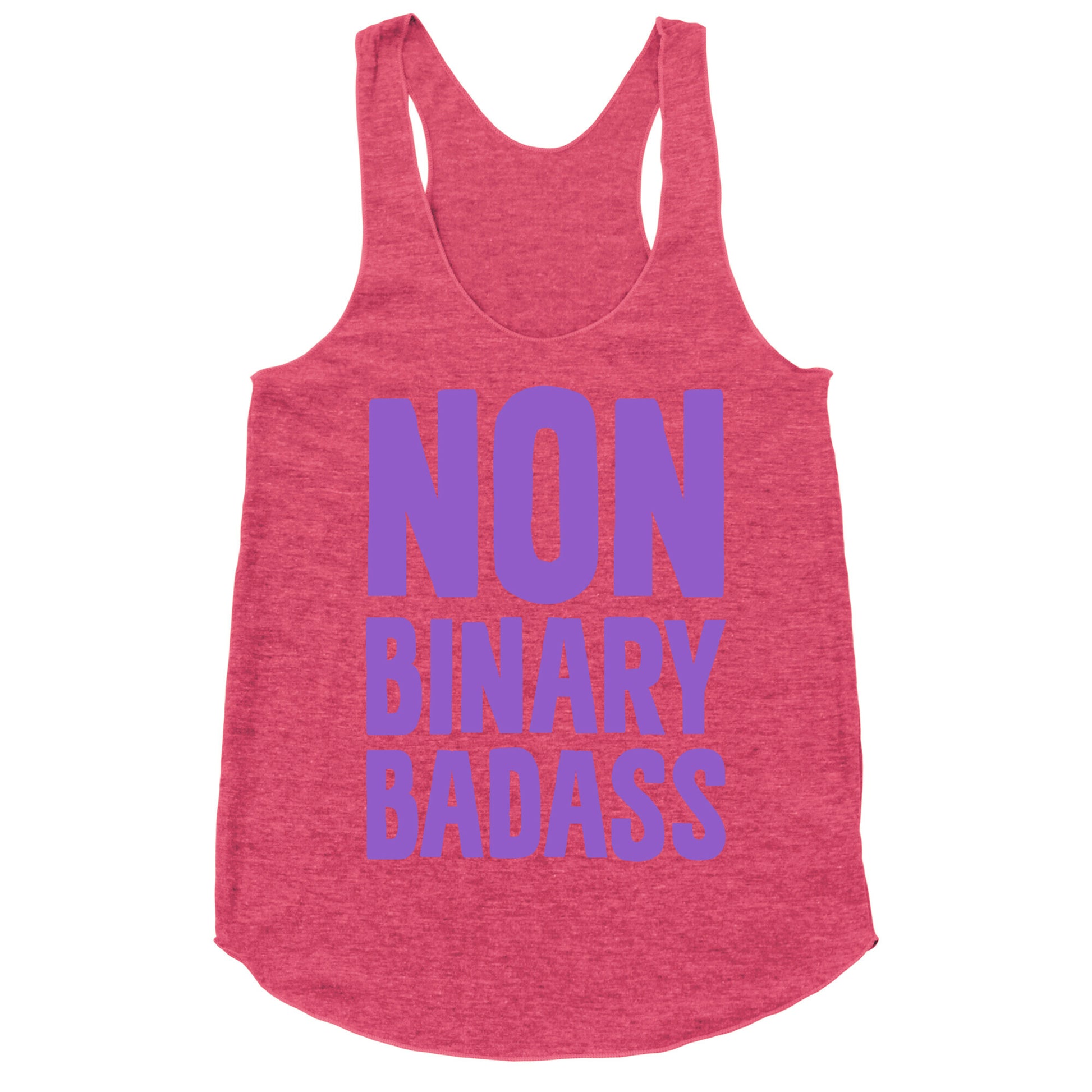 Non Binary Badass Racerback Tank