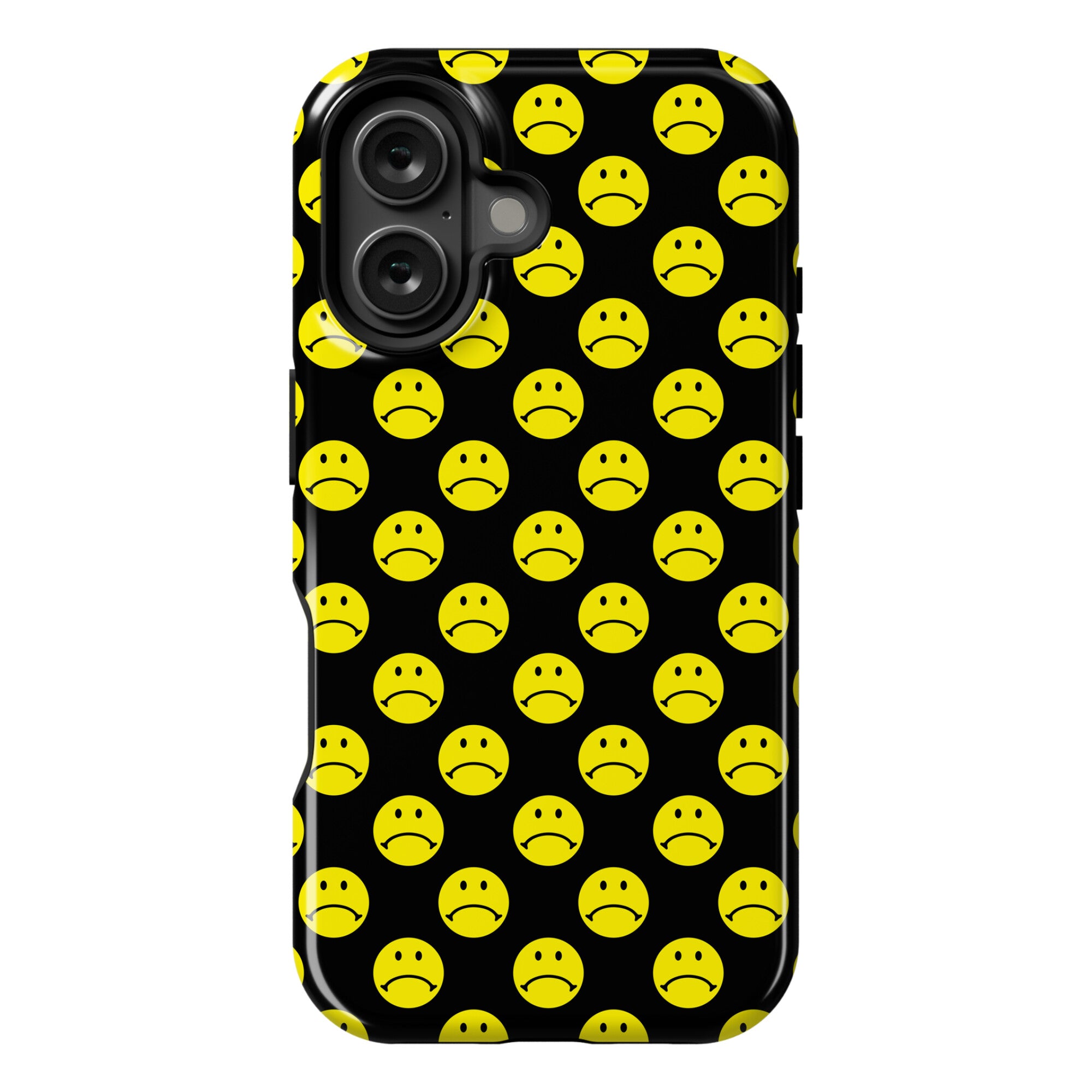 Sad Smiley Face Pattern Phone Case