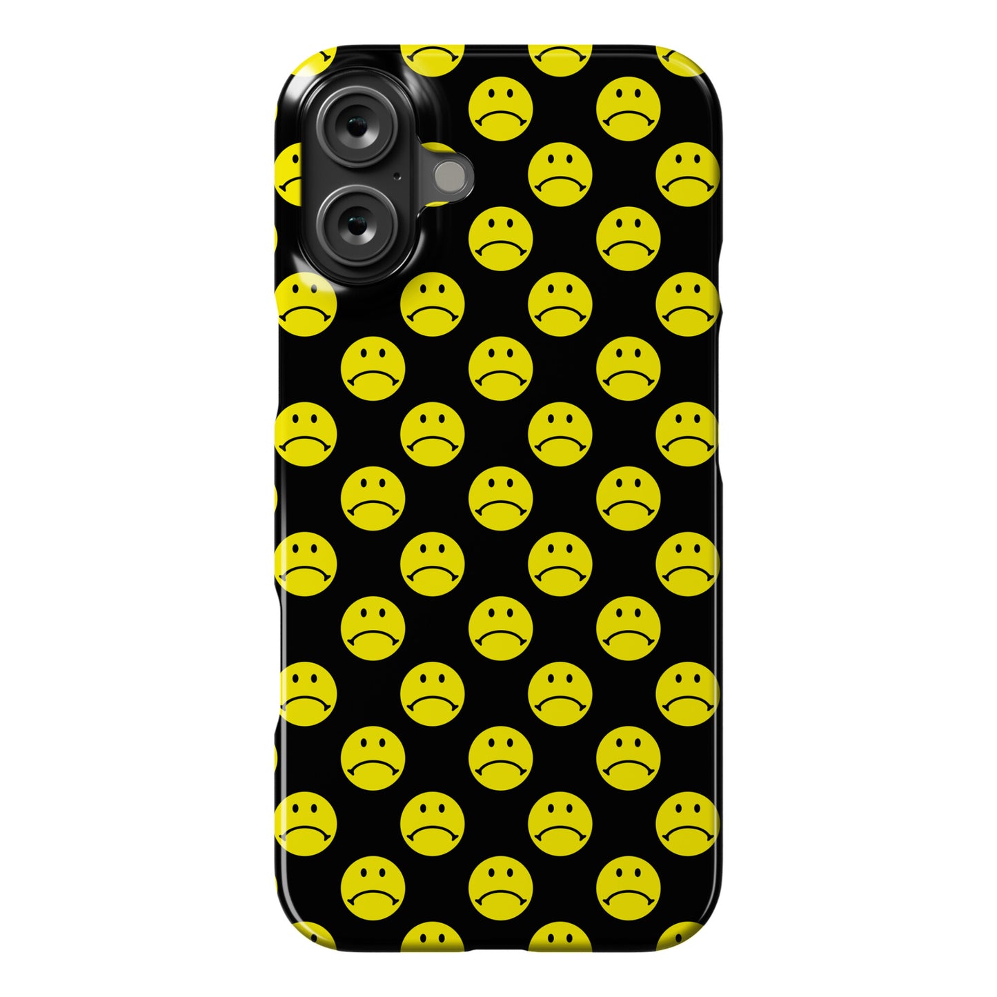 Sad Smiley Face Pattern Phone Case