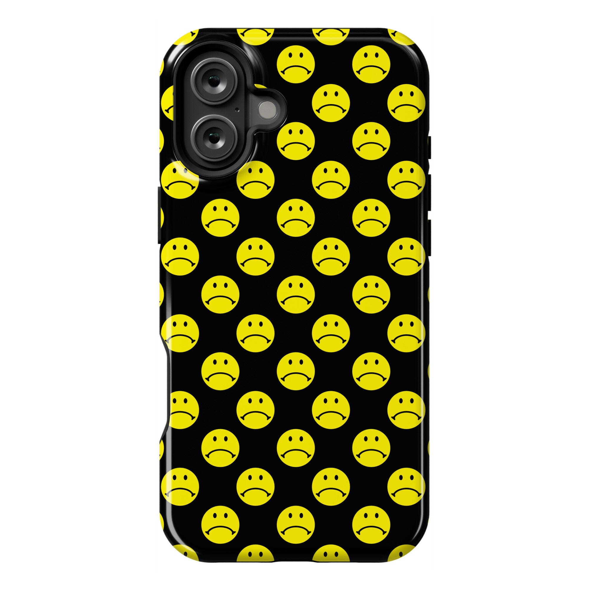 Sad Smiley Face Pattern Phone Case