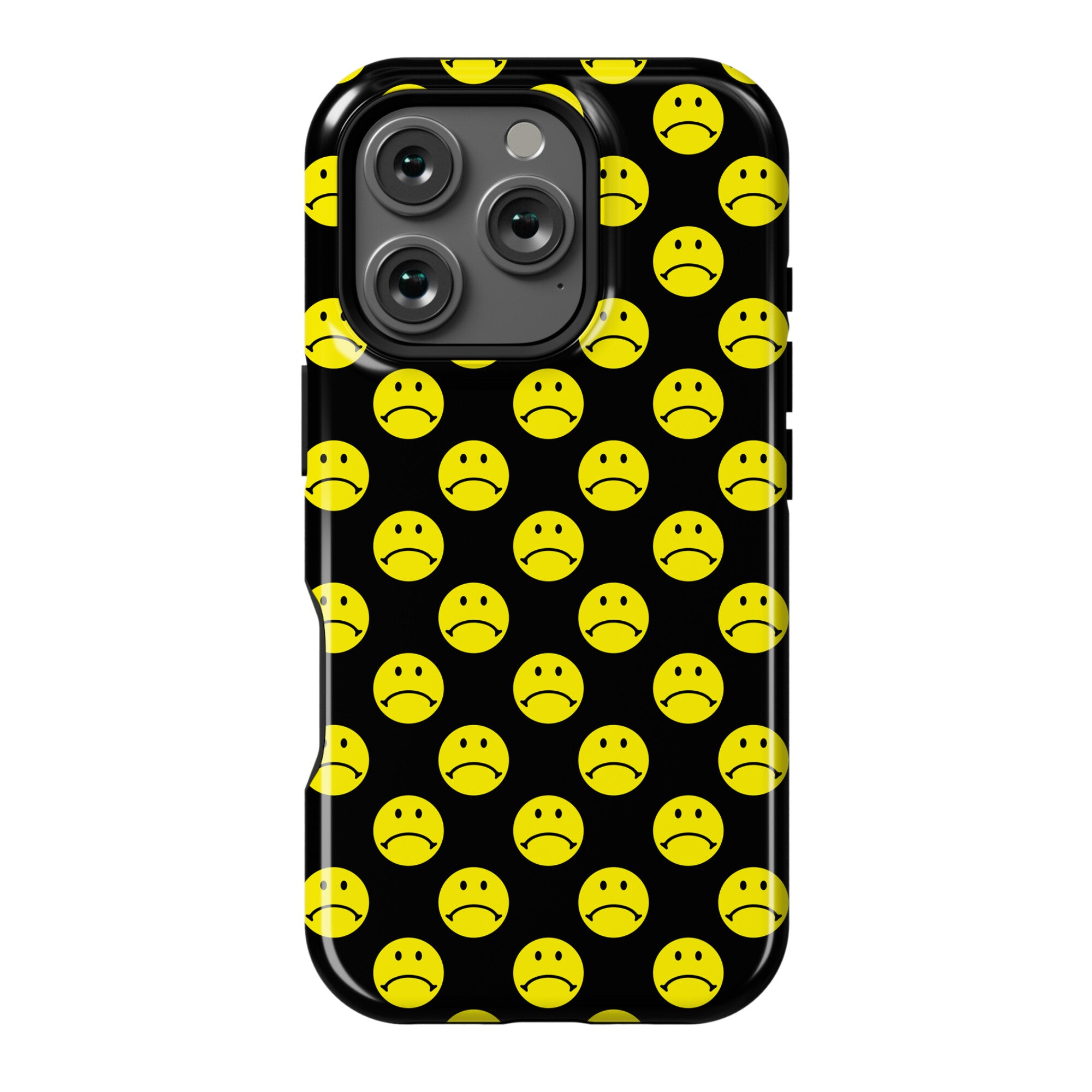 Sad Smiley Face Pattern Phone Case