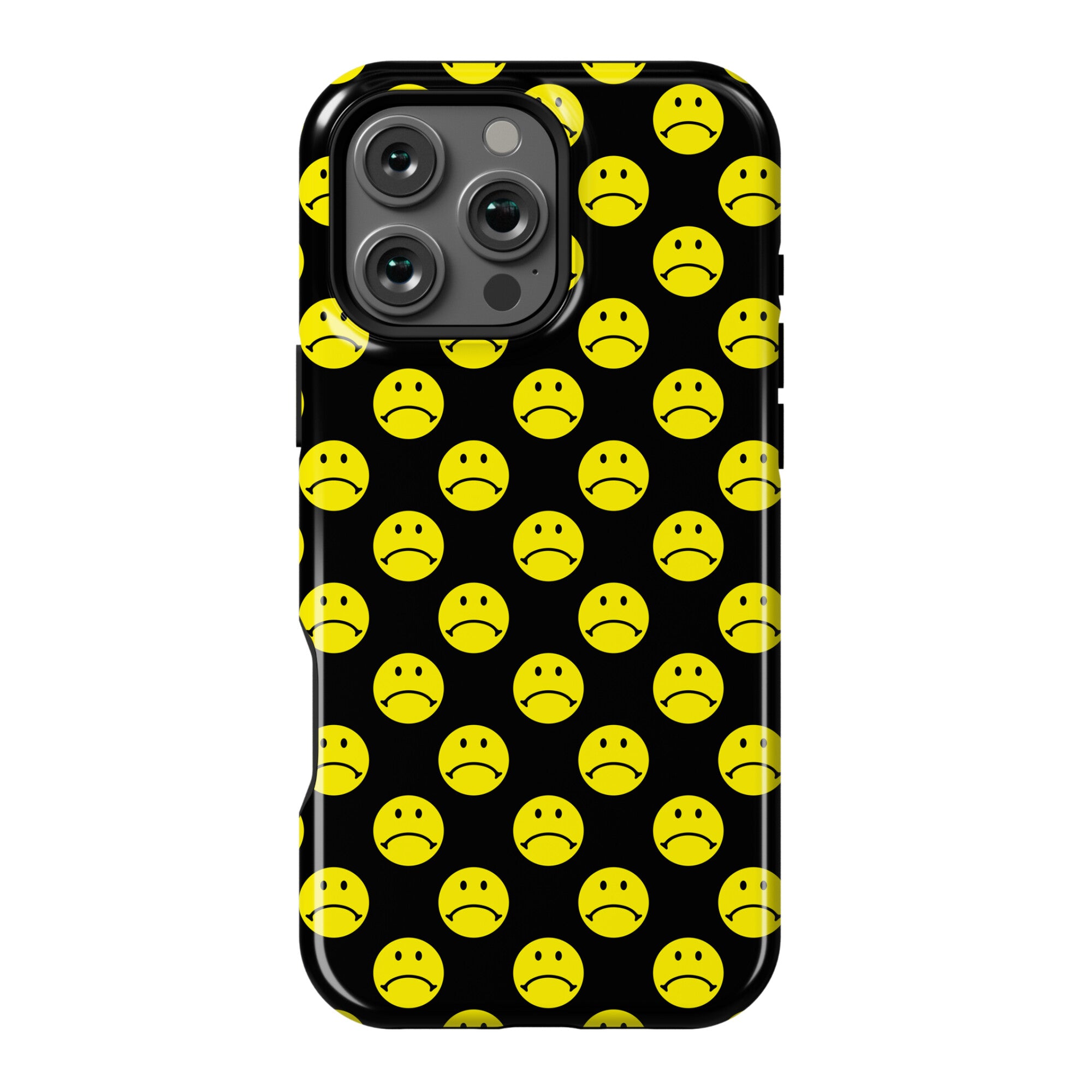 Sad Smiley Face Pattern Phone Case