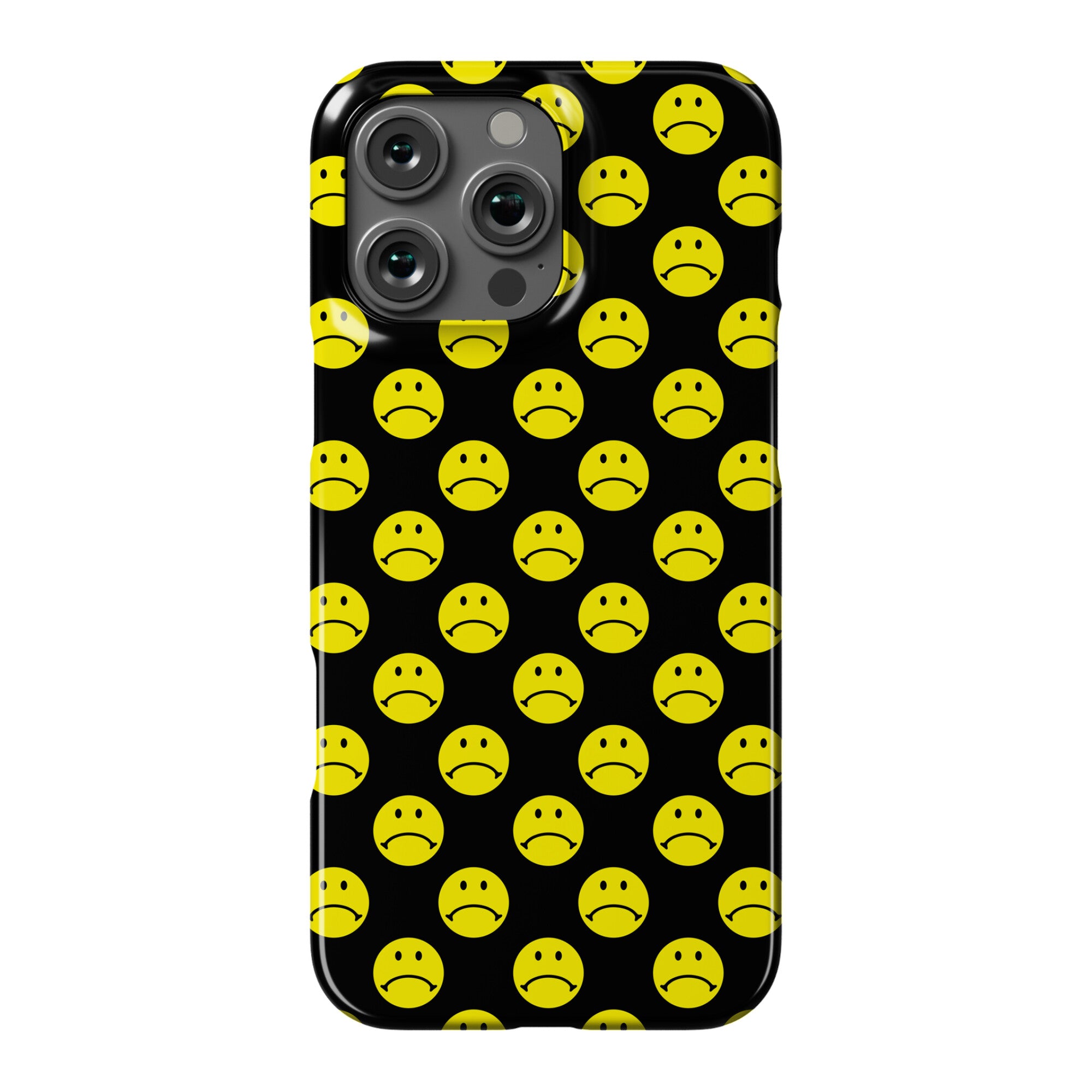 Sad Smiley Face Pattern Phone Case