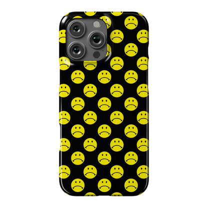 Sad Smiley Face Pattern Phone Case