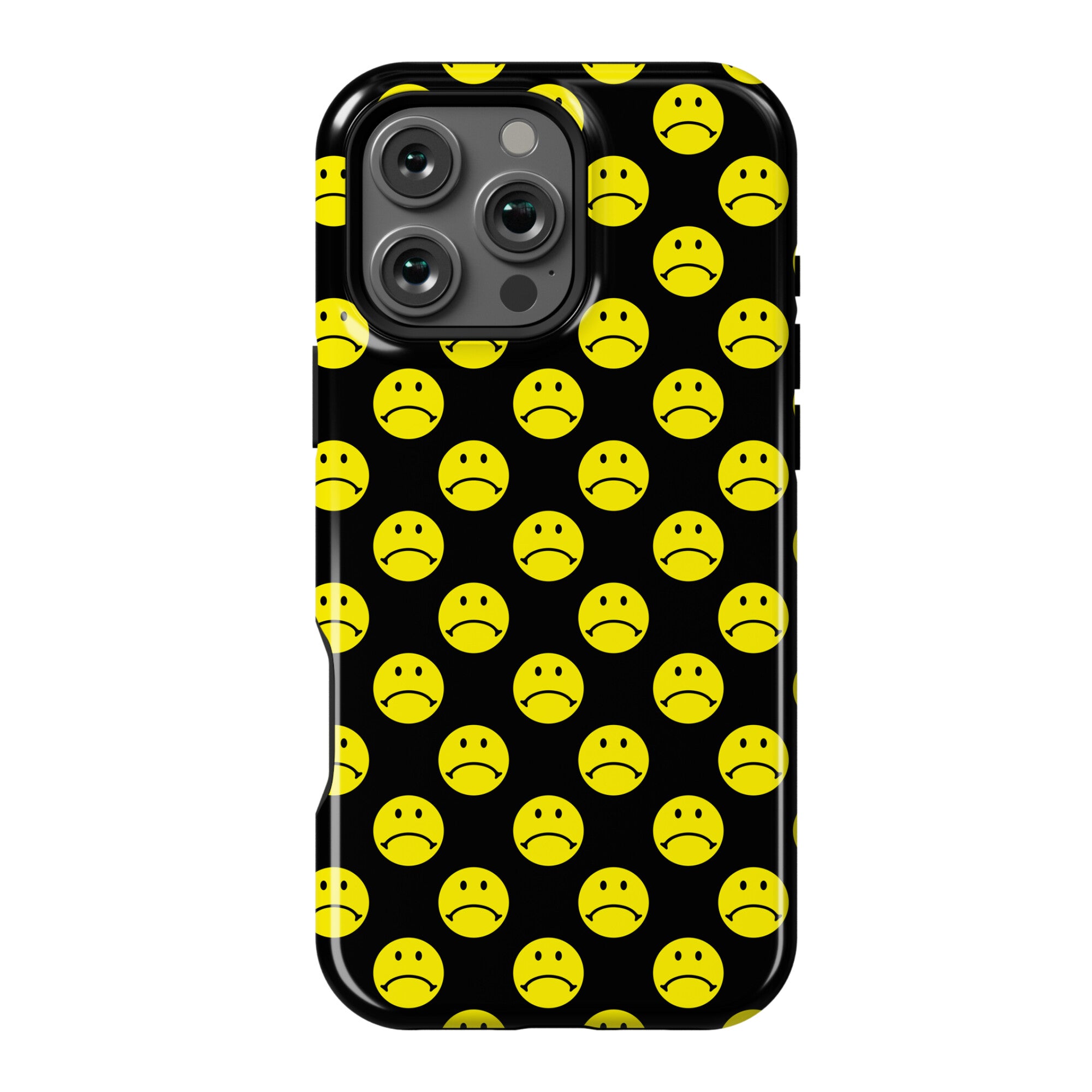 Sad Smiley Face Pattern Phone Case