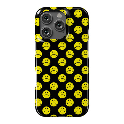 Sad Smiley Face Pattern Phone Case