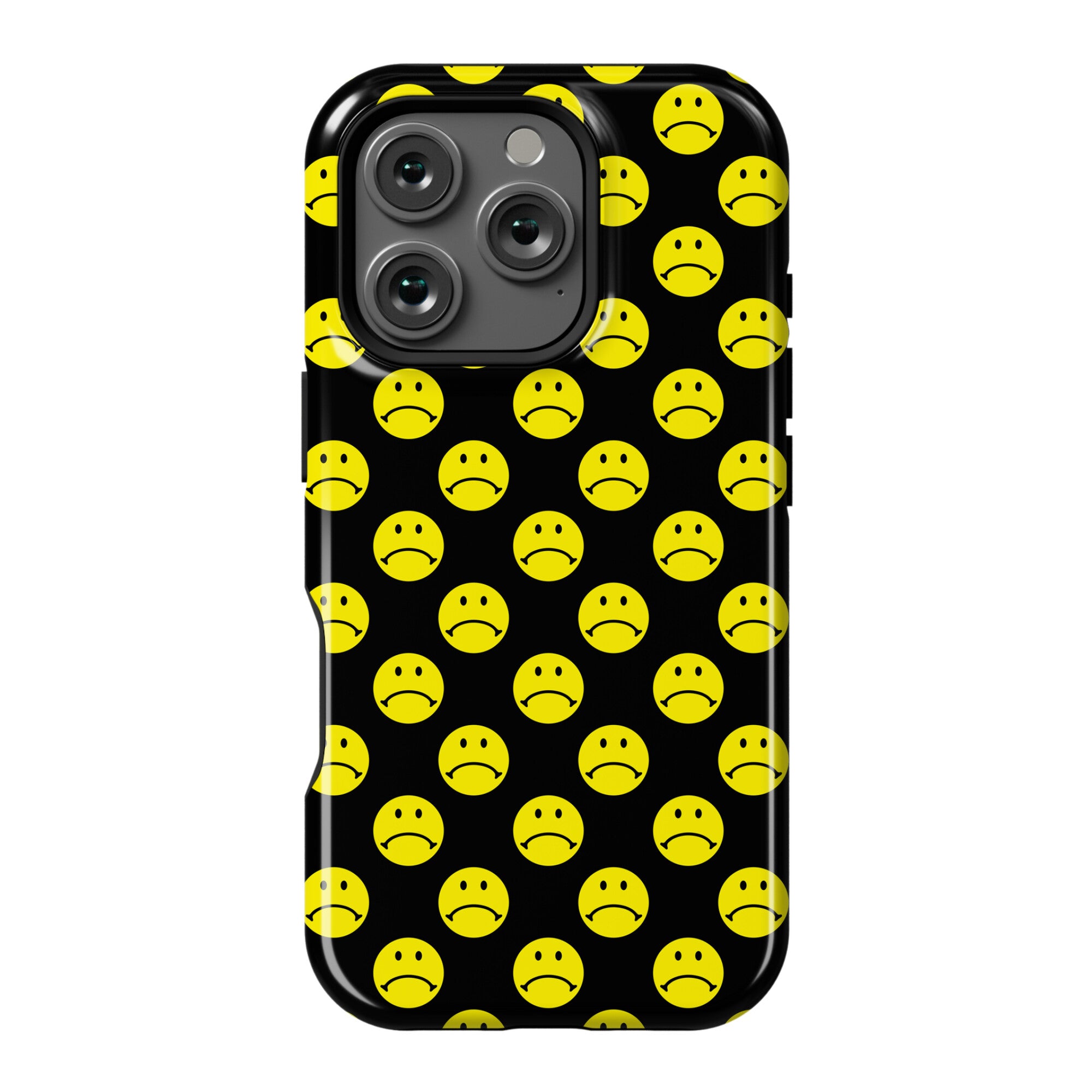 Sad Smiley Face Pattern Phone Case