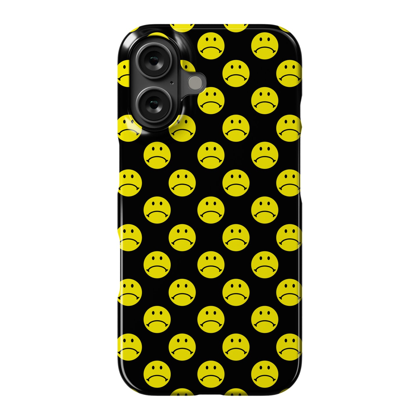 Sad Smiley Face Pattern Phone Case