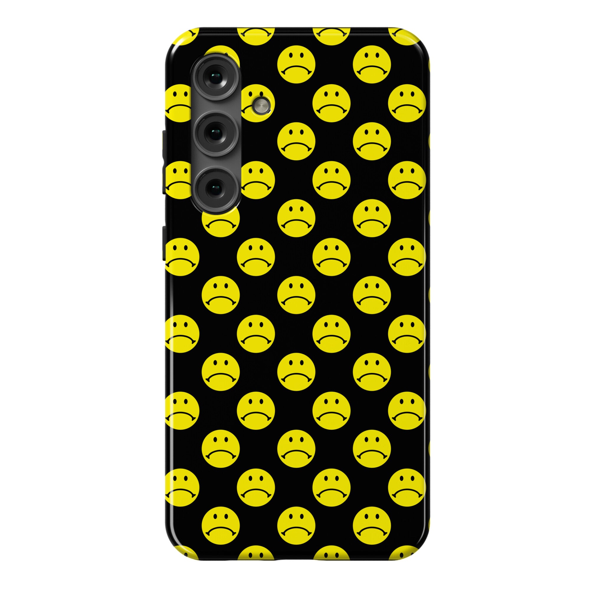 Sad Smiley Face Pattern Phone Case