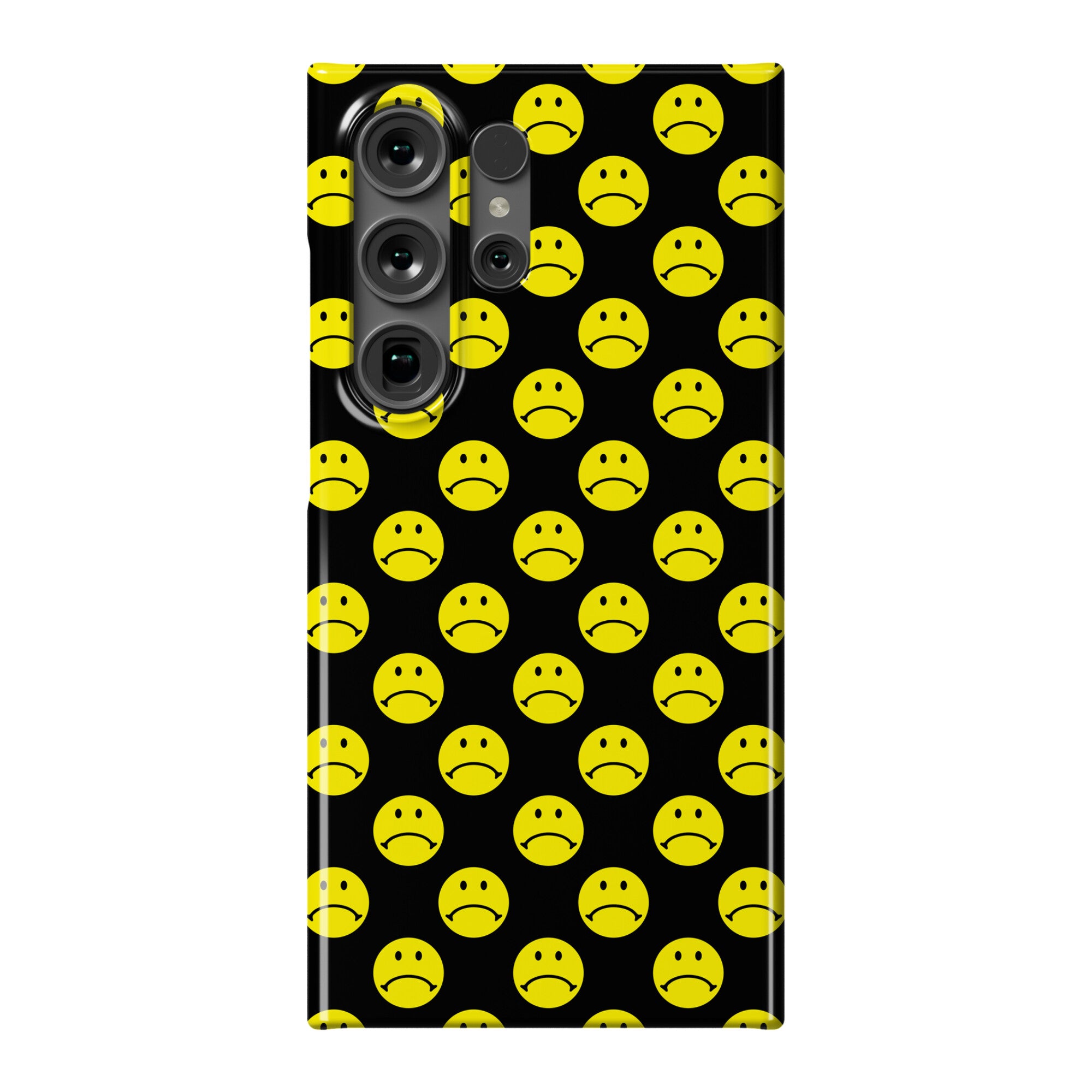 Sad Smiley Face Pattern Phone Case