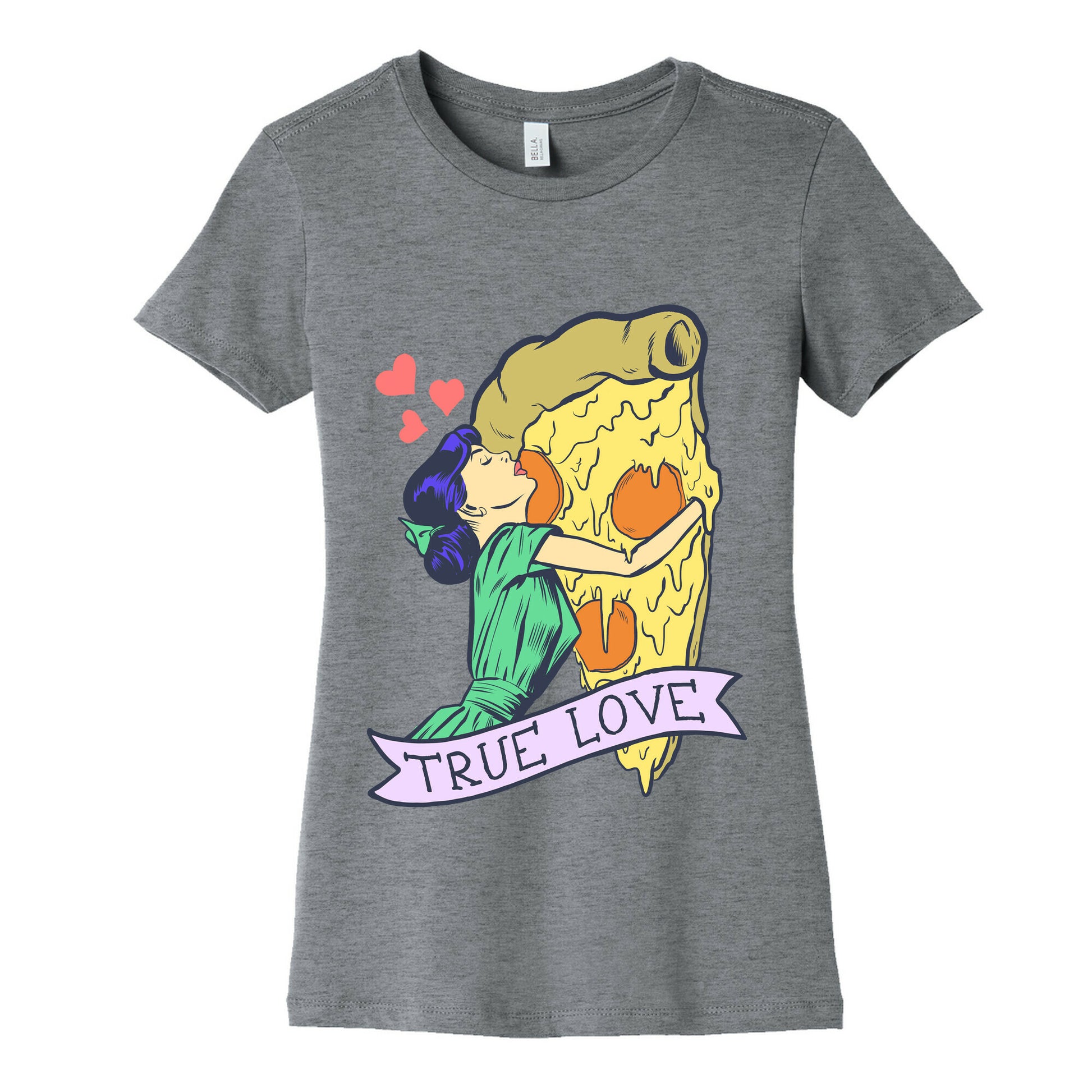 True Love Comics and Pizza Women's Cotton Tee