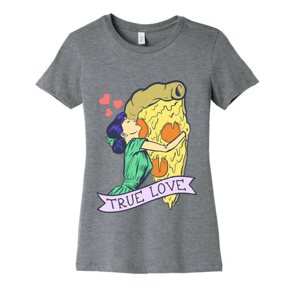 True Love Comics and Pizza Women's Cotton Tee