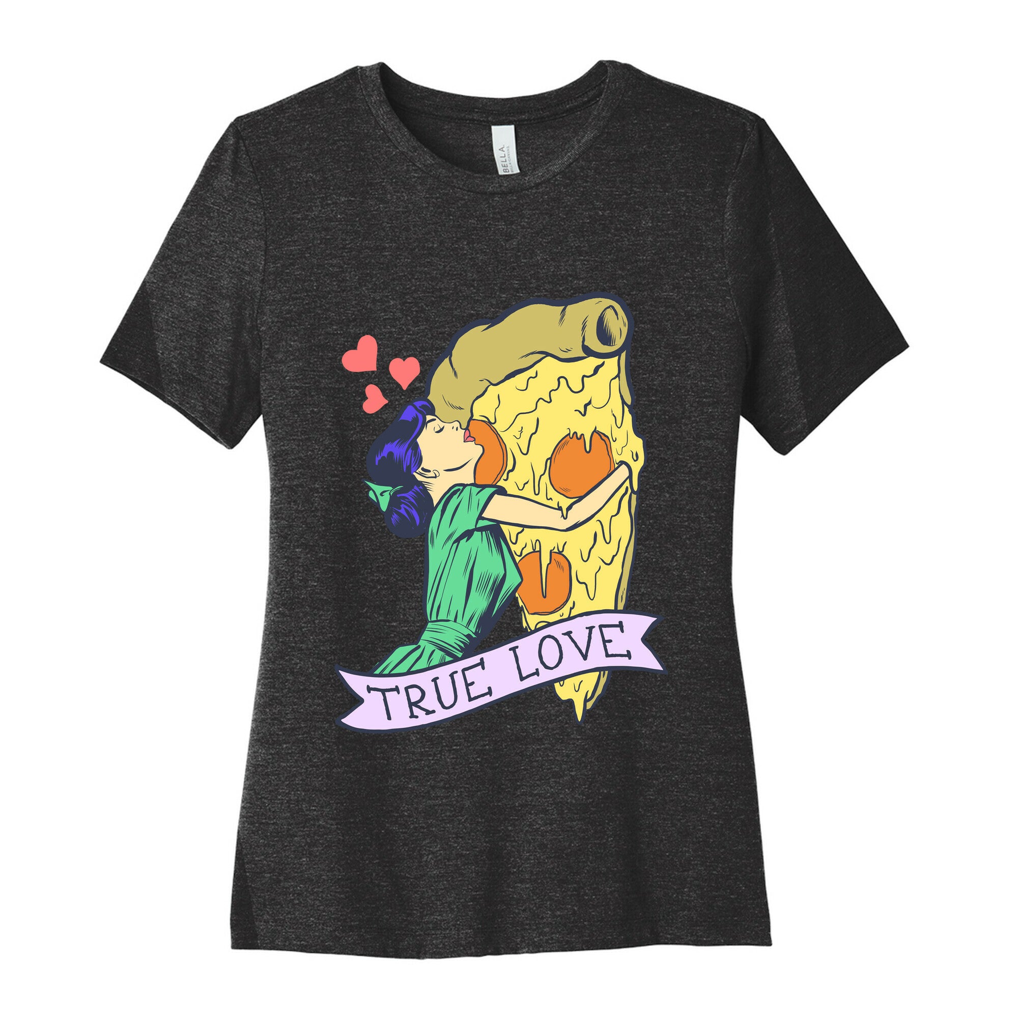 True Love Comics and Pizza Women's Cotton Tee