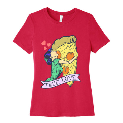 True Love Comics and Pizza Women's Cotton Tee