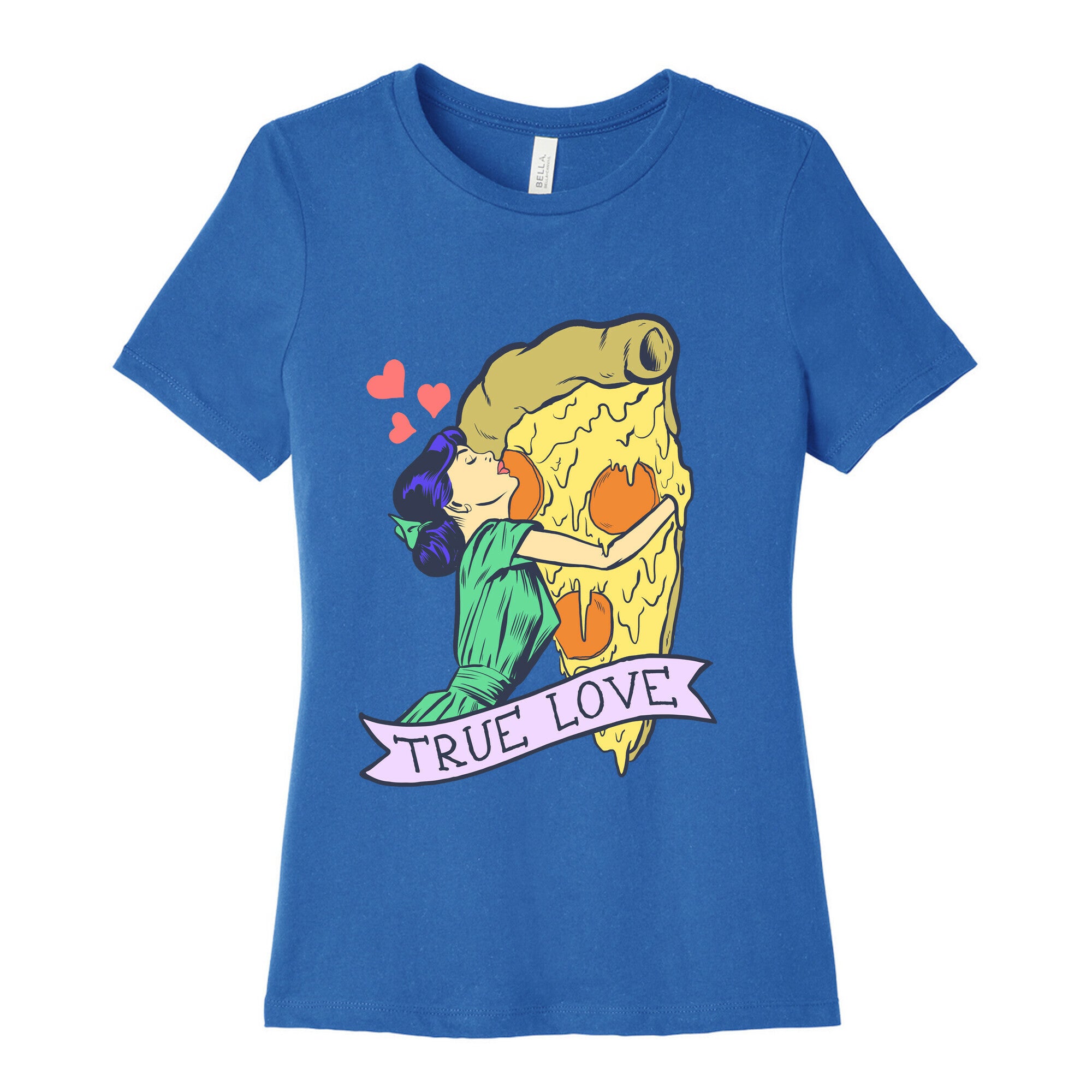 True Love Comics and Pizza Women's Cotton Tee