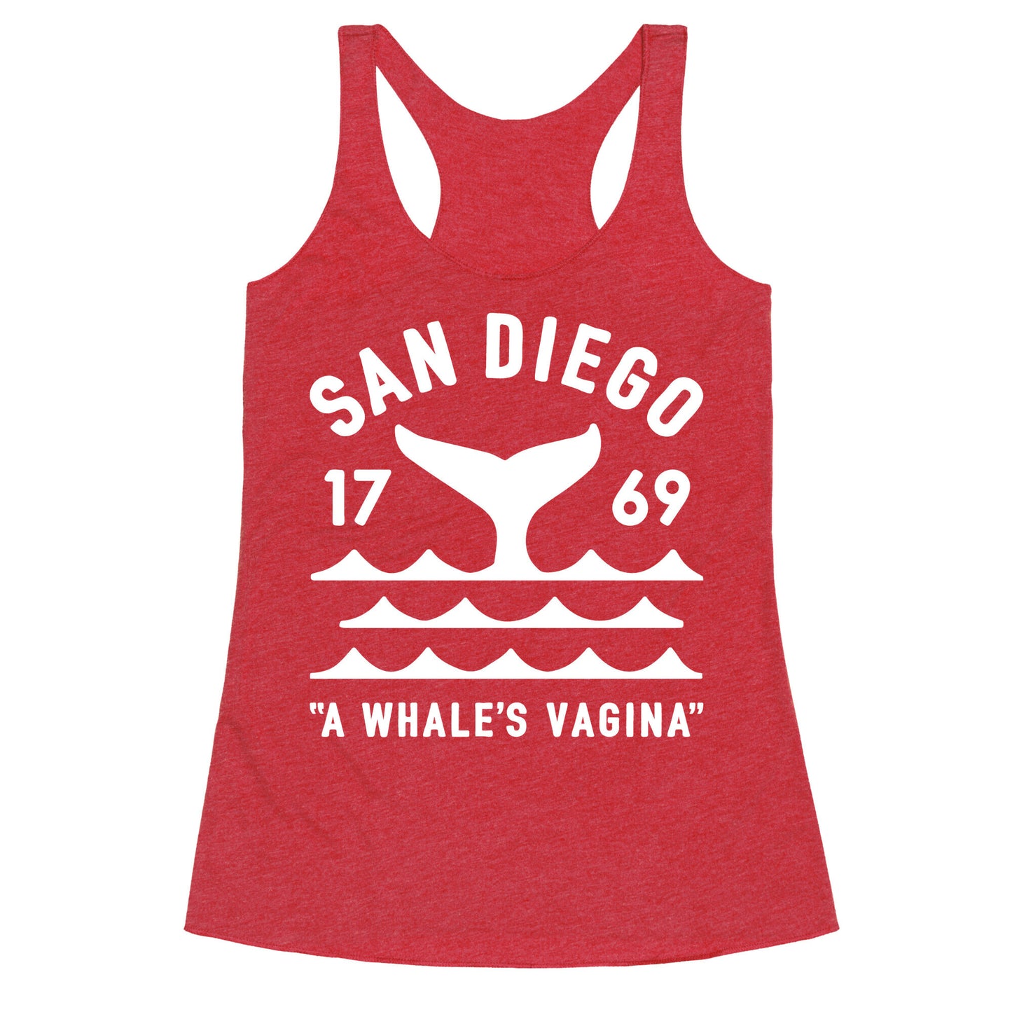 San Diego A Whale's Vagina Racerback Tank