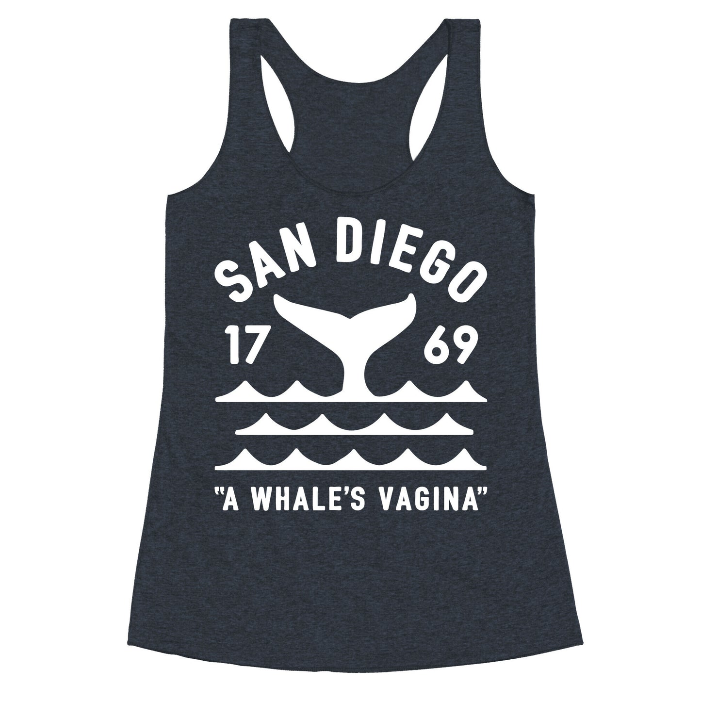 San Diego A Whale's Vagina Racerback Tank