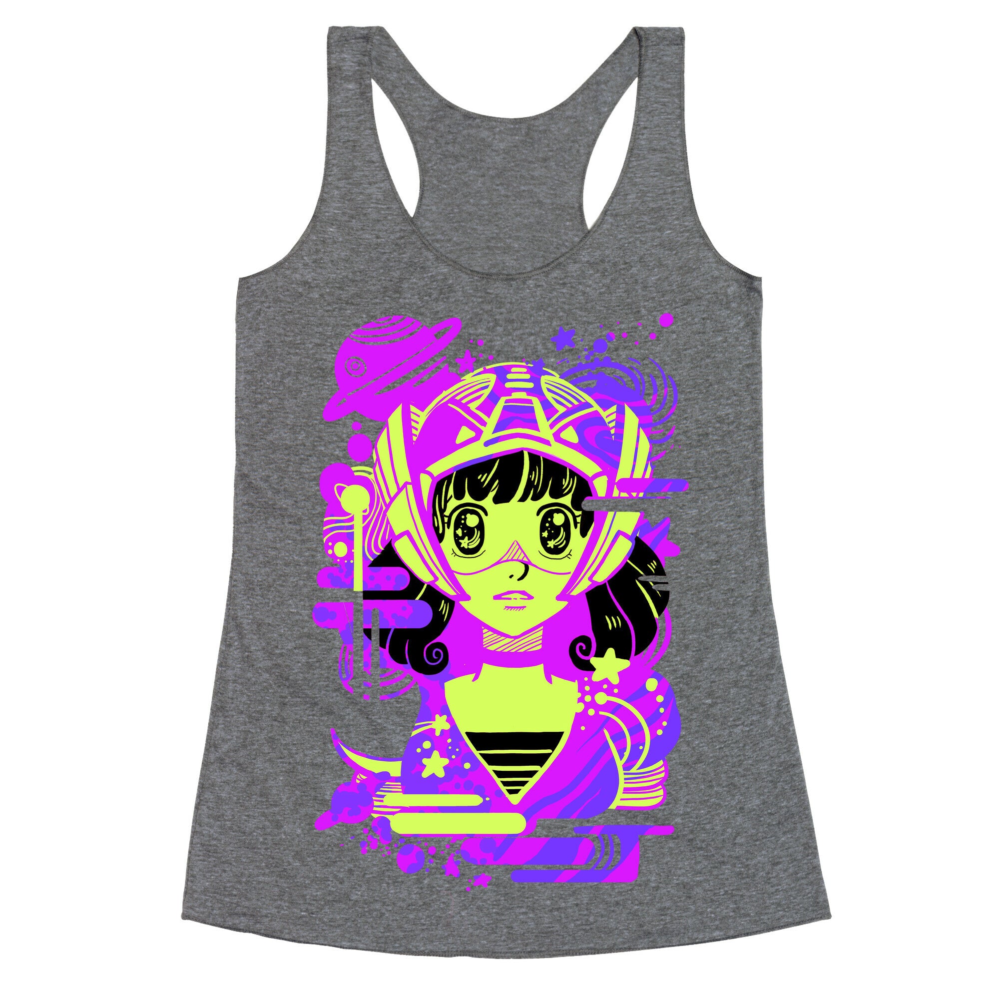 Neon Anime Space Cadet Racerback Tank
