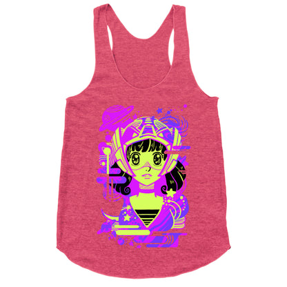 Neon Anime Space Cadet Racerback Tank