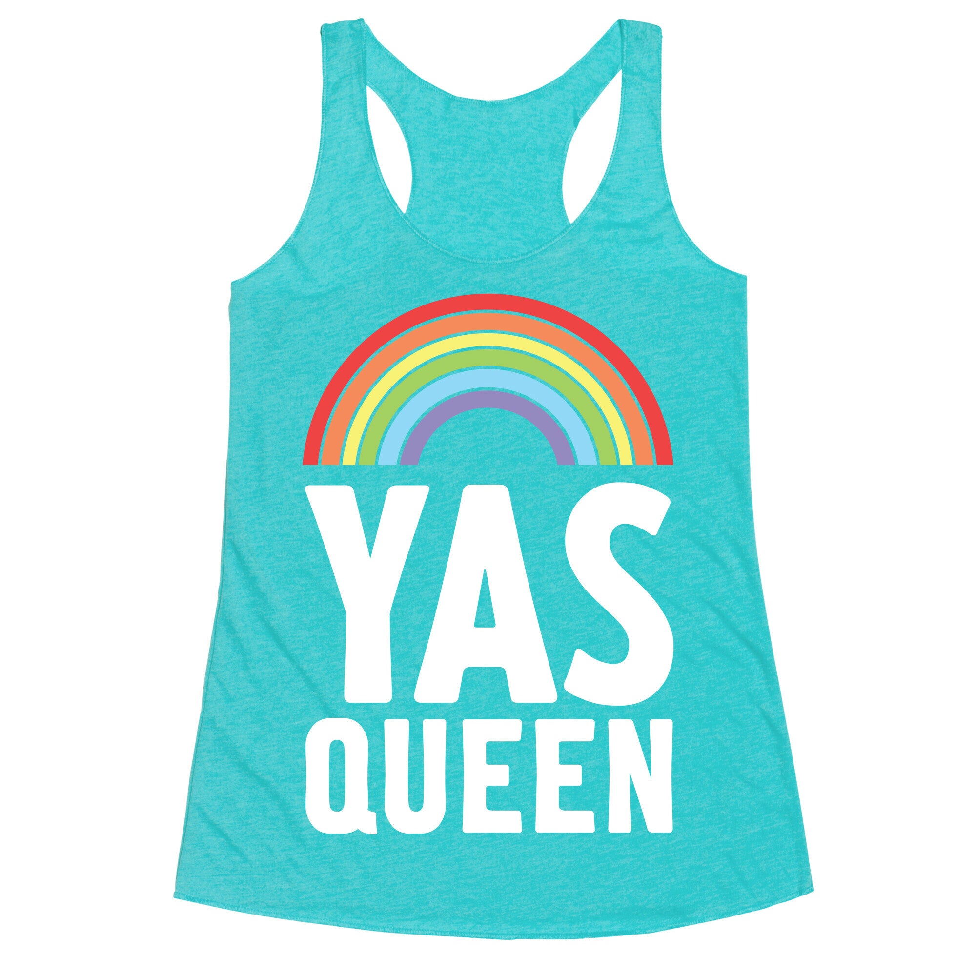 Yas Queen Rainbow Pride Racerback Tank