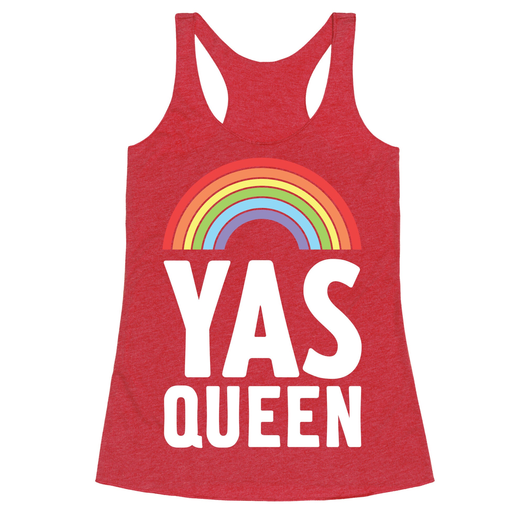 Yas Queen Rainbow Pride Racerback Tank